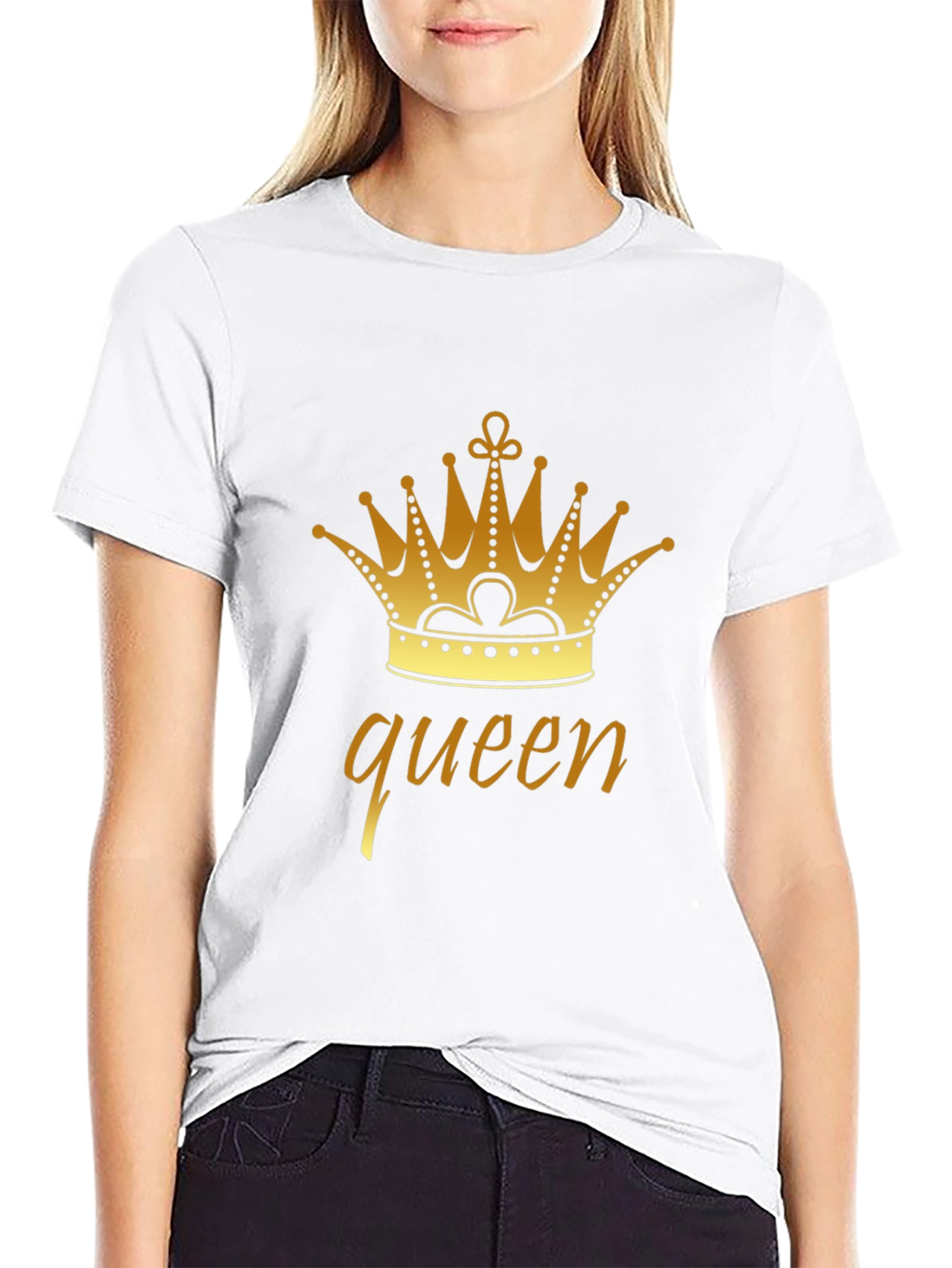Queen Crown Graphic Tee - Stylish Black T-Shirt