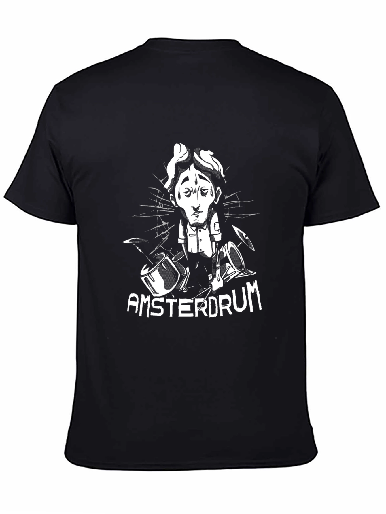 Amsterdrum Graphic Tee - Unique Drummer Design T-Shirt