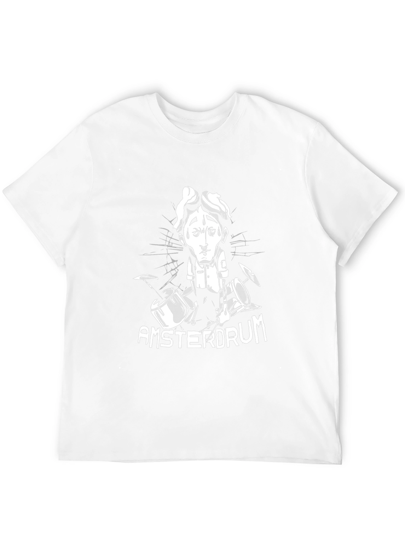 Amsterdrum Graphic Tee - Unique Drummer Design T-Shirt