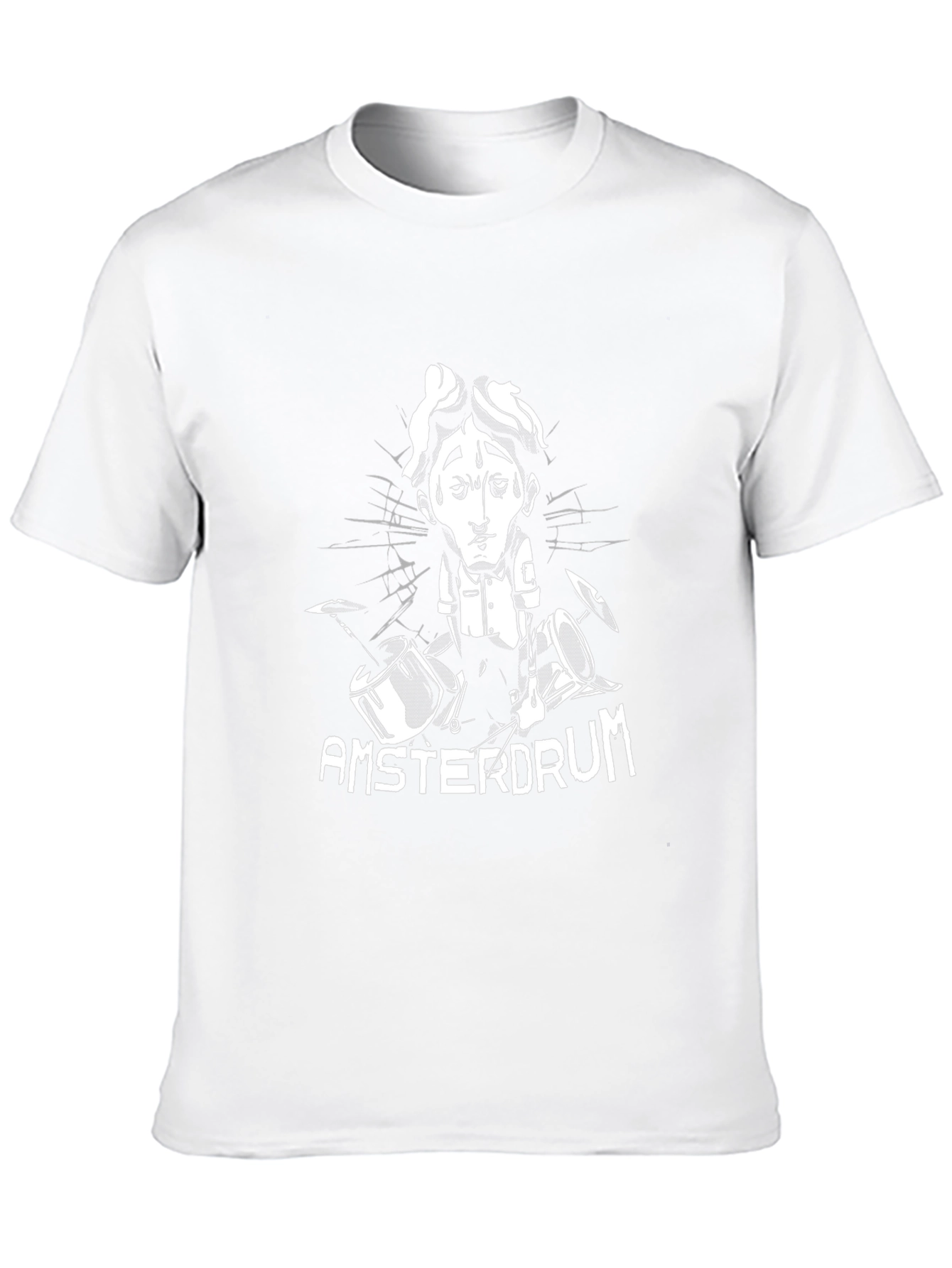 Amsterdrum Graphic Tee - Unique Drummer Design T-Shirt