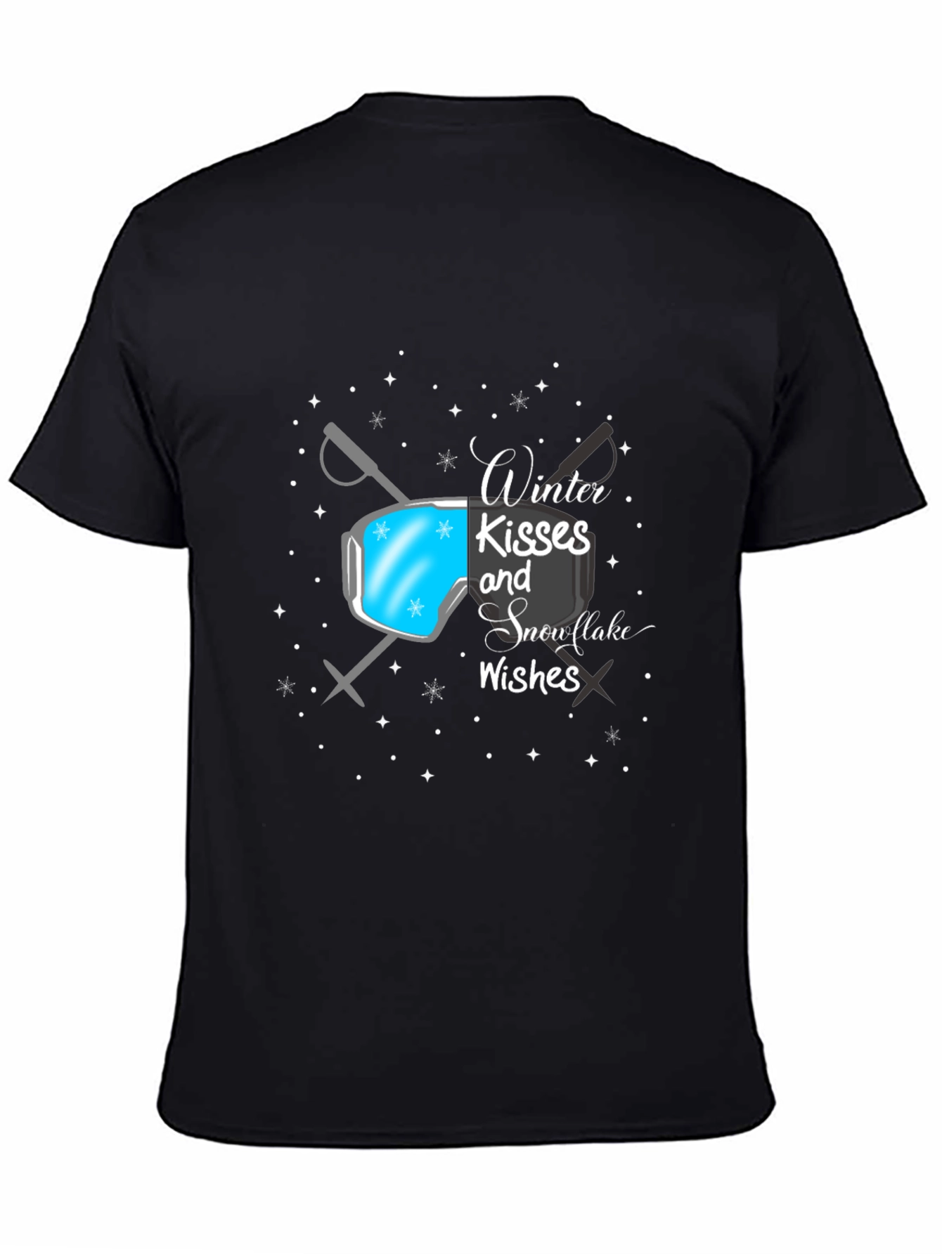Winter Kisses Snowflakes Wishes Graphic T-Shirt