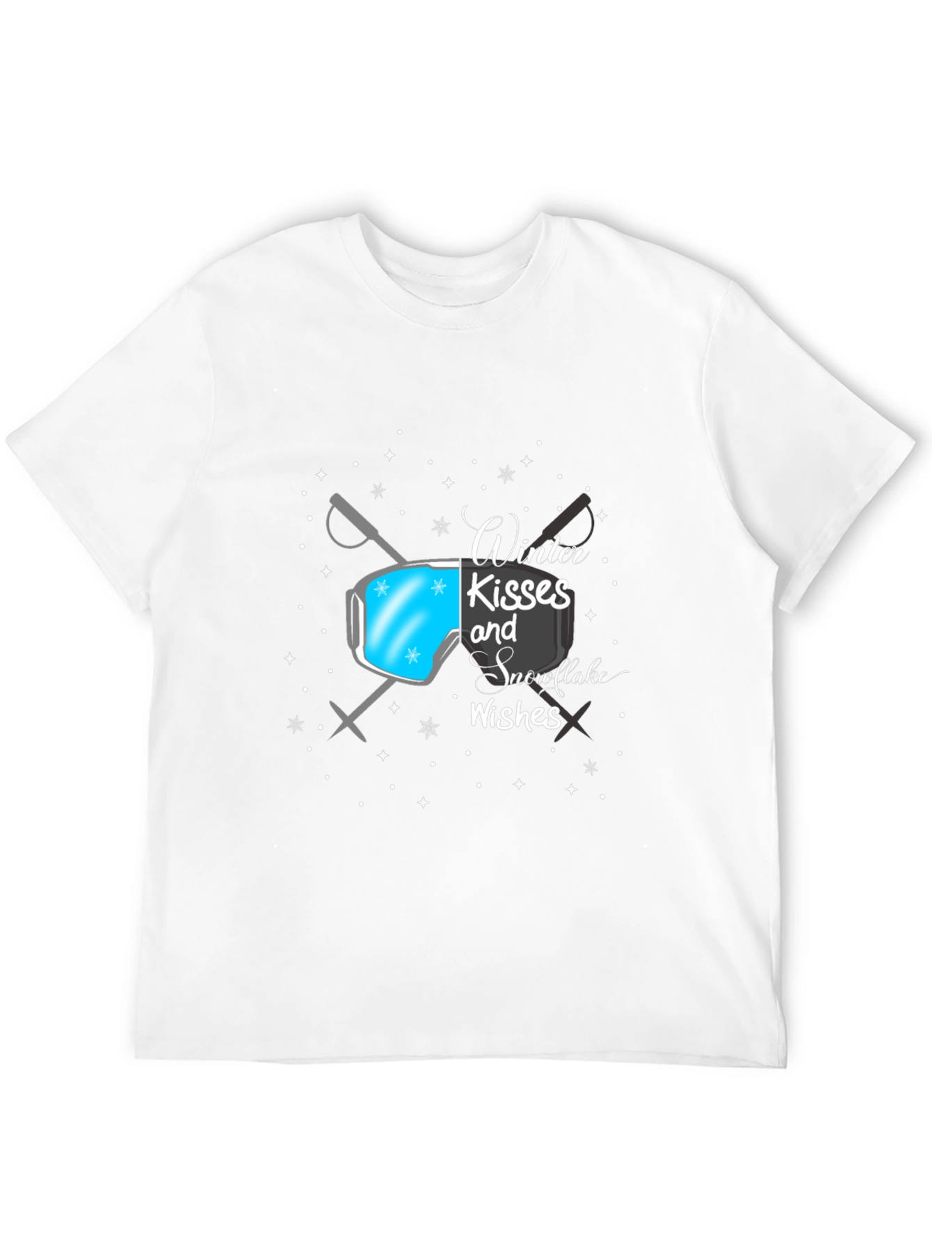 Winter Kisses Snowflakes Wishes Graphic T-Shirt