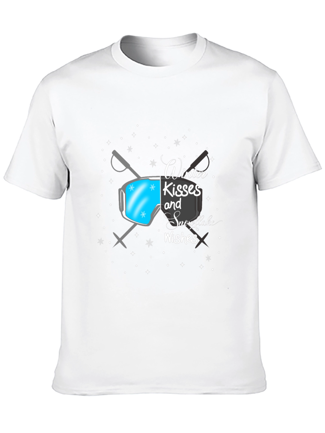 Winter Kisses Snowflakes Wishes Graphic T-Shirt