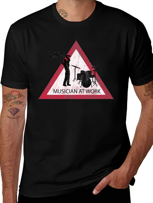Musician at Work Black T-Shirt