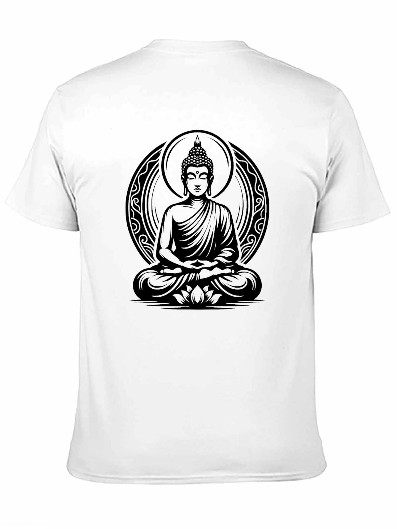 Buddha Graphic T-Shirt - Meditative Black Tee