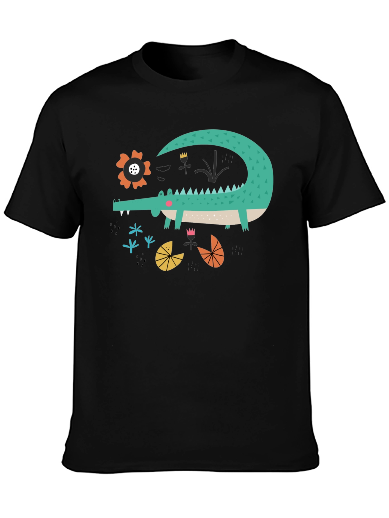 Cartoon Crocodile Graphic Tee
