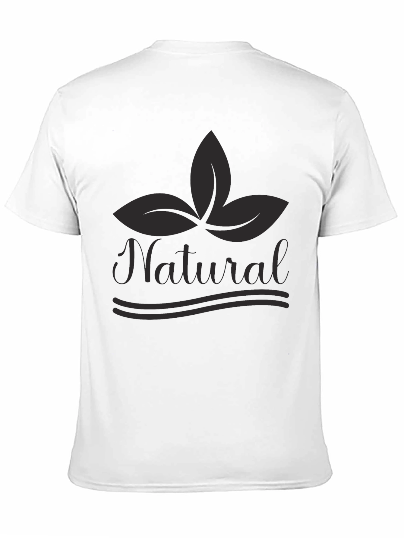 Natural Leaf Graphic T-Shirt - Unisex Black Tee