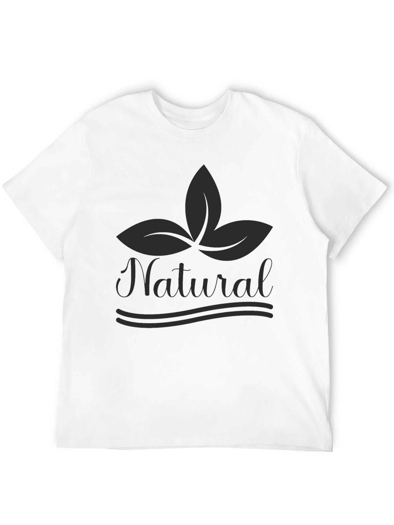 Natural Leaf Graphic T-Shirt - Unisex Black Tee