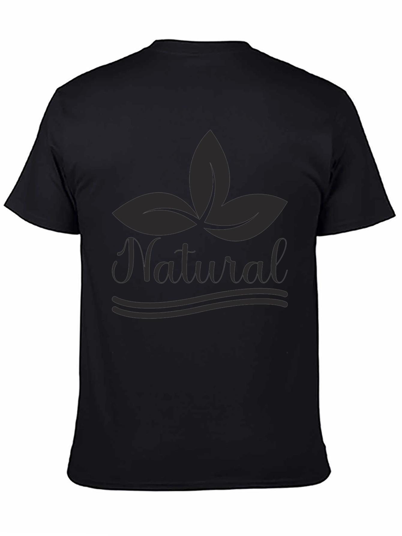 Natural Leaf Graphic T-Shirt - Unisex Black Tee