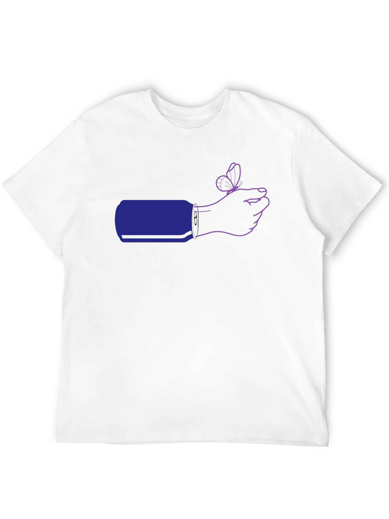 Butterfly on Hand Graphic Tee - Black