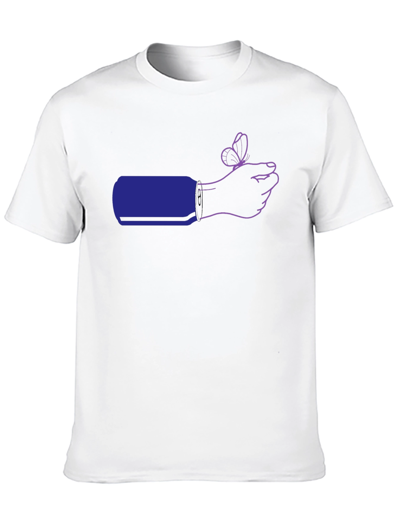 Butterfly on Hand Graphic Tee - Black