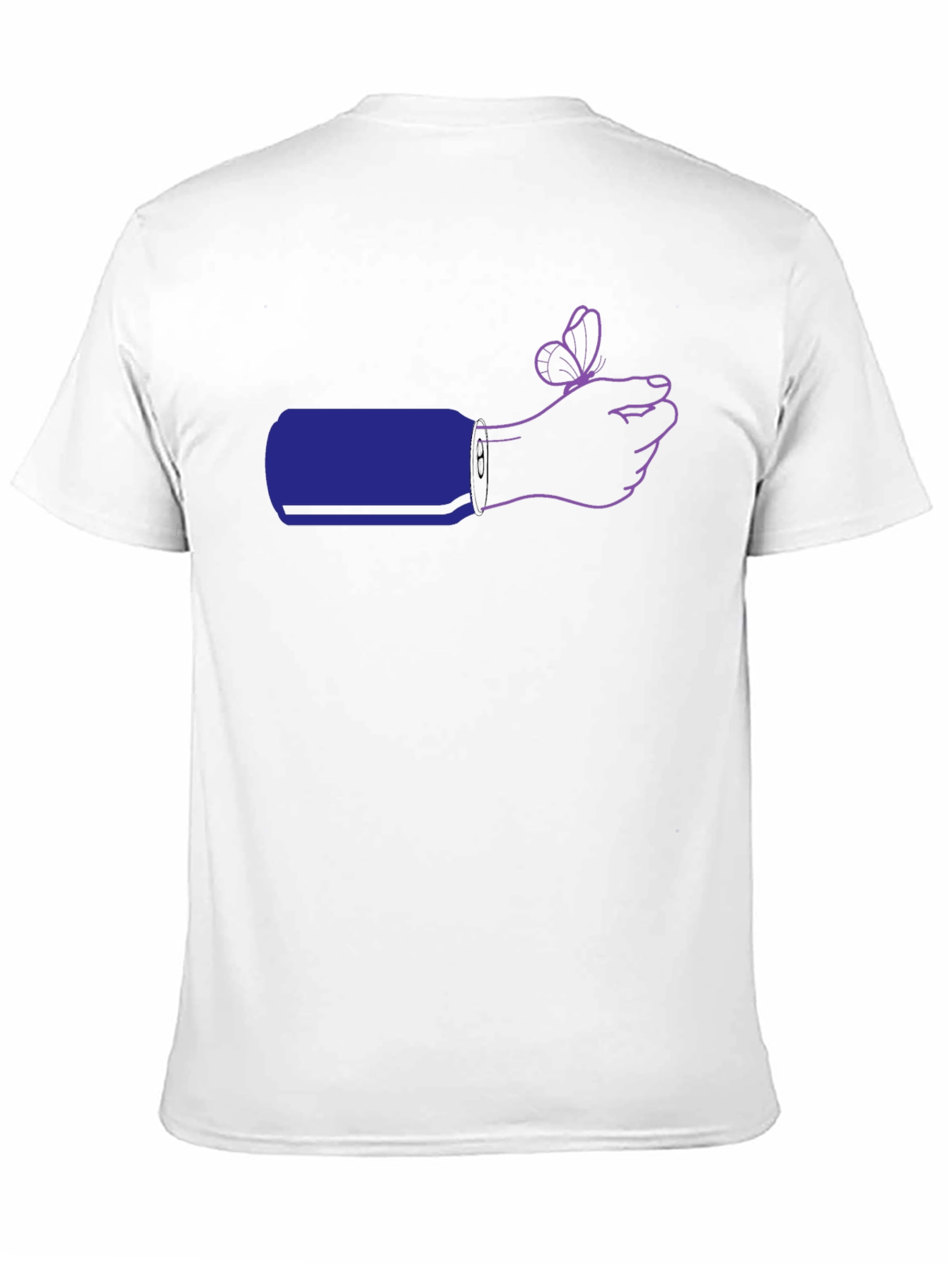 Butterfly on Hand Graphic Tee - Black