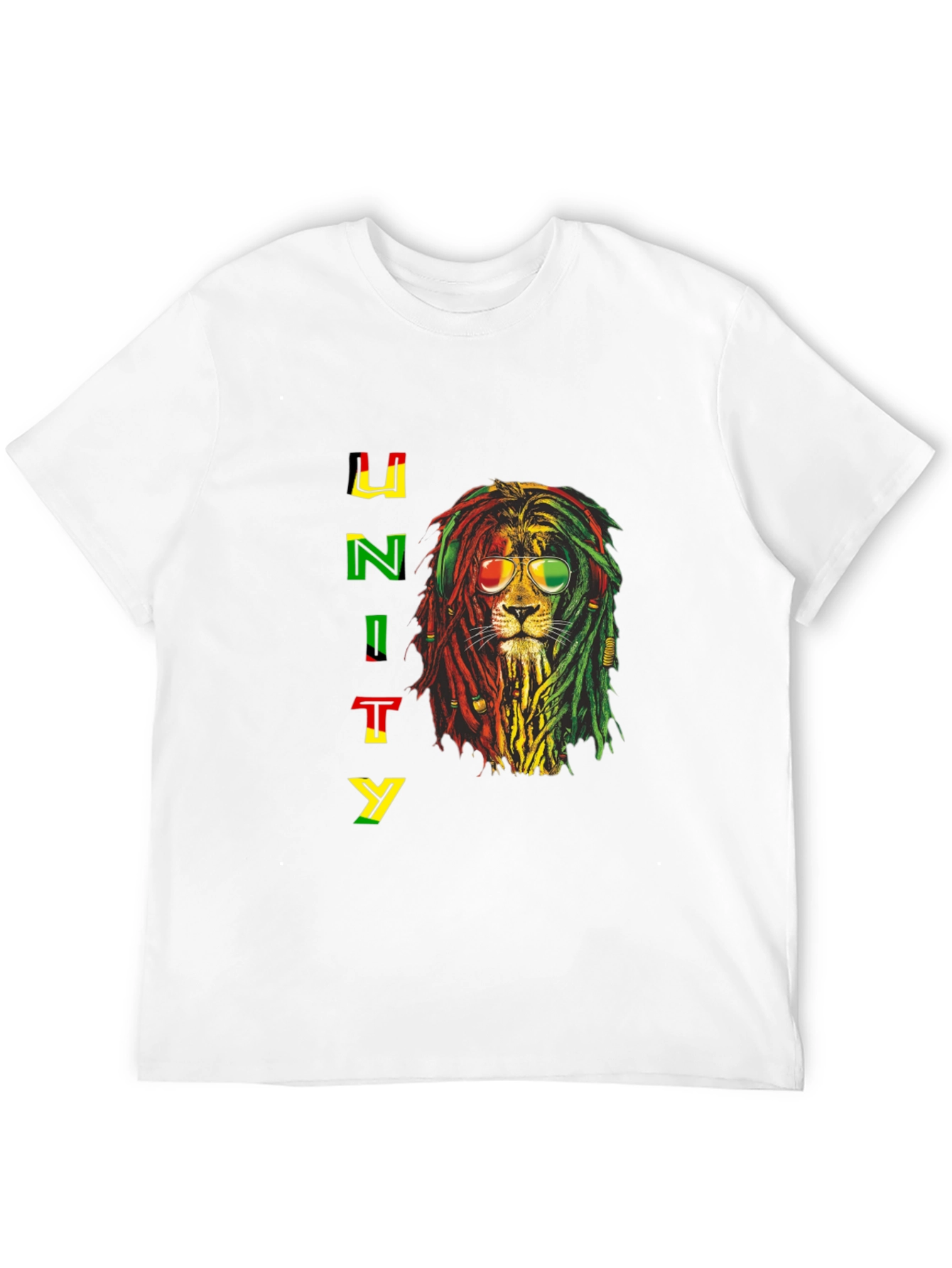 Rasta Lion Unity Graphic T-Shirt - Reggae Style