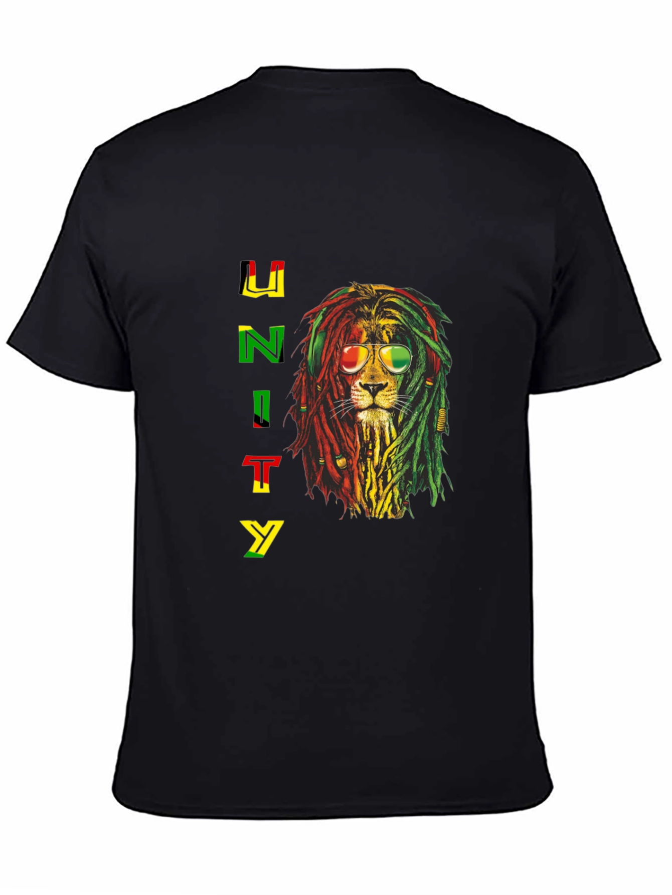 Rasta Lion Unity Graphic T-Shirt - Reggae Style