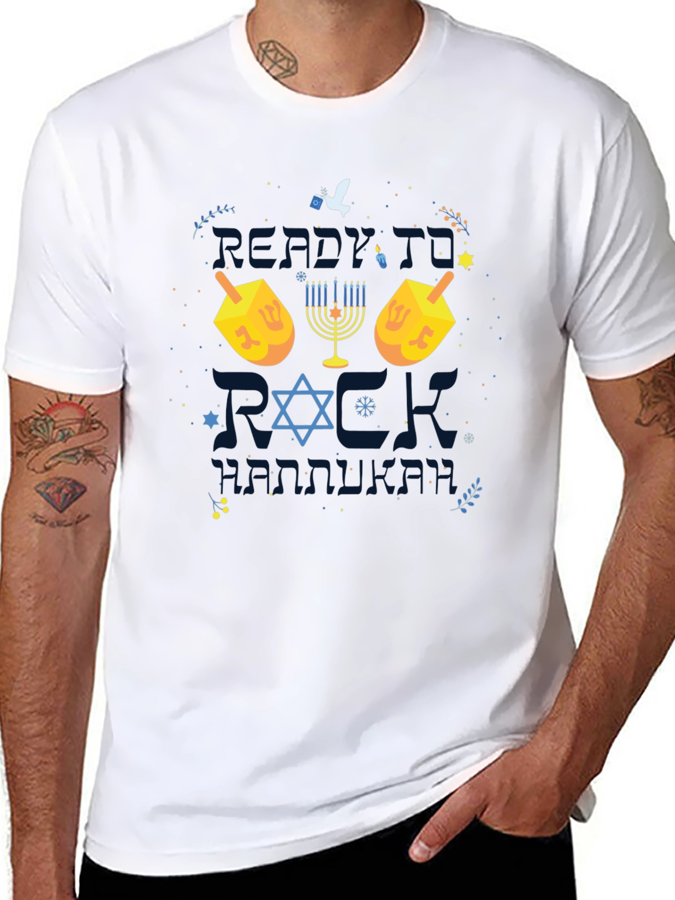 Ready to Rock Hanukkah Graphic T-Shirt