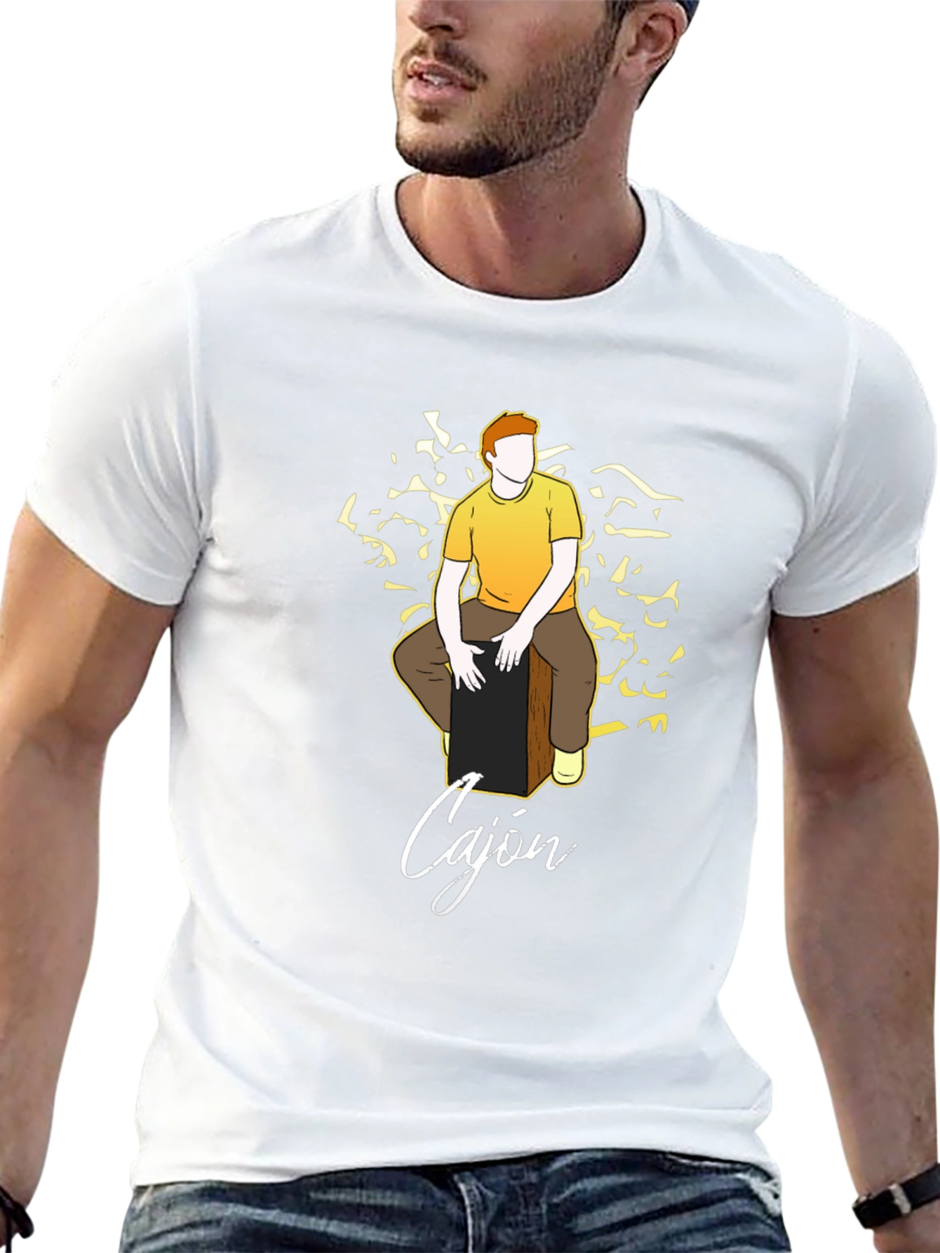 Cajon Player T-Shirt - Drumming Musician Tee