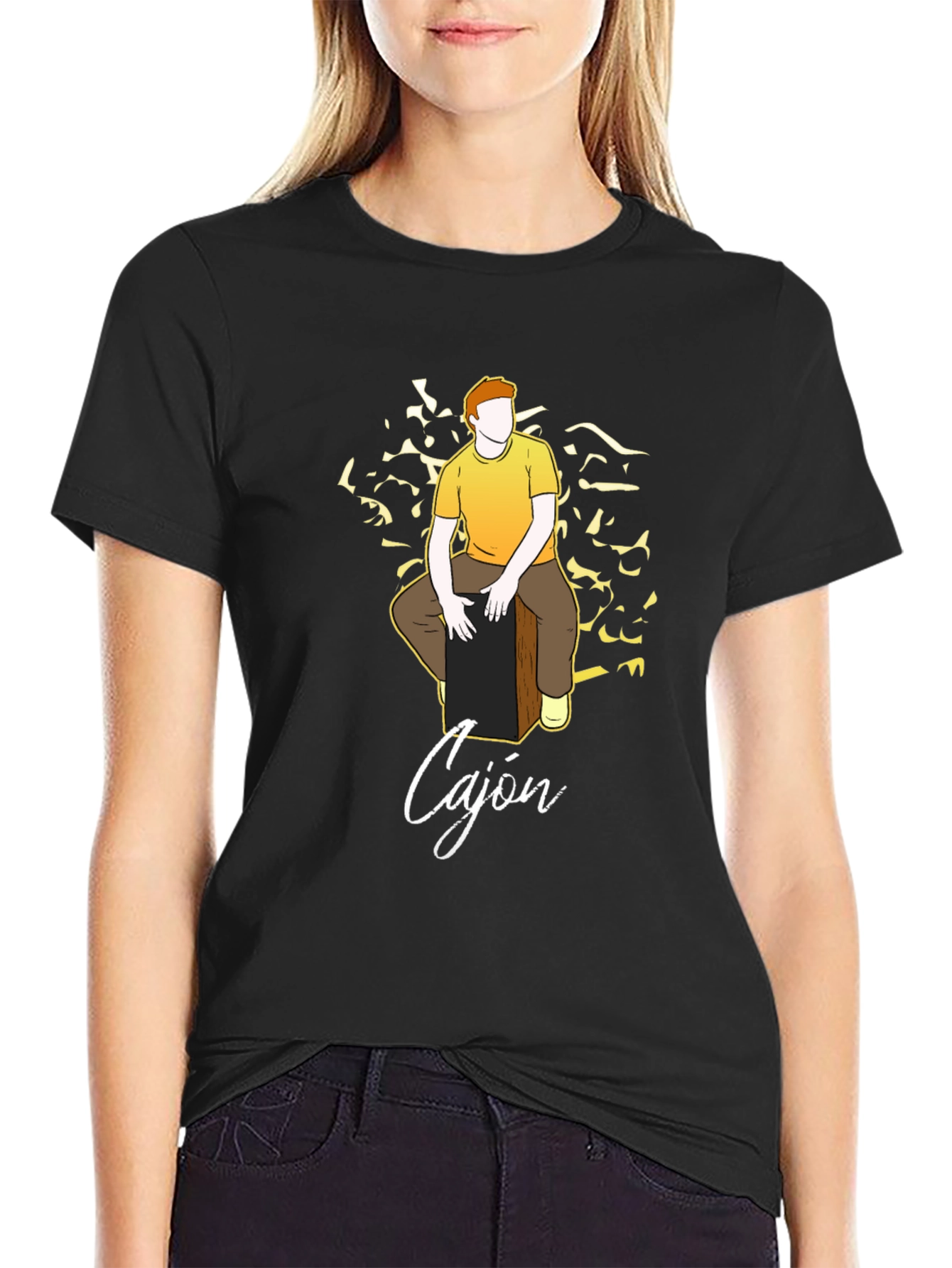 Cajon Player T-Shirt - Drumming Musician Tee