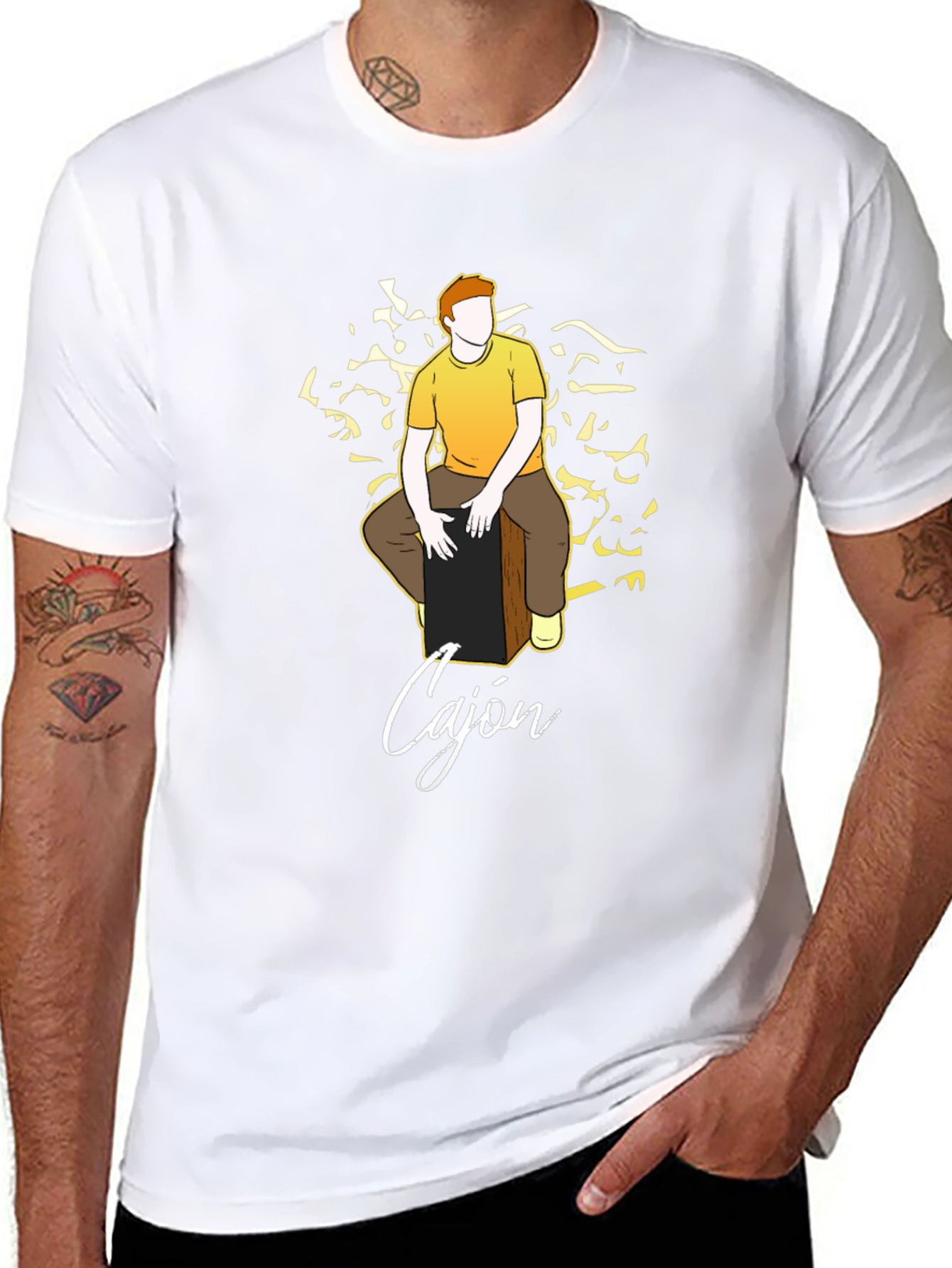 Cajon Player T-Shirt - Drumming Musician Tee