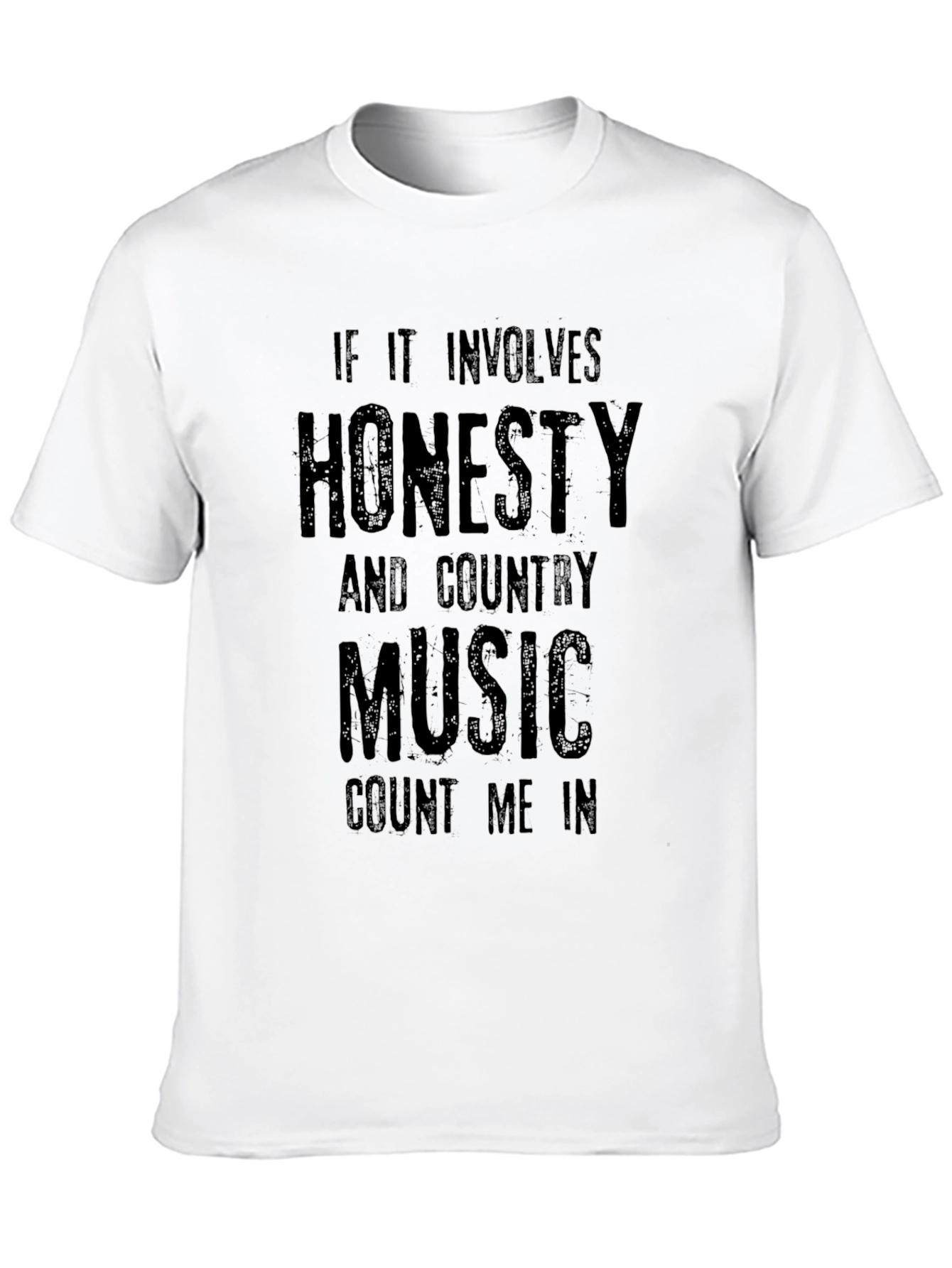 Honesty and Country Music Black T-Shirt