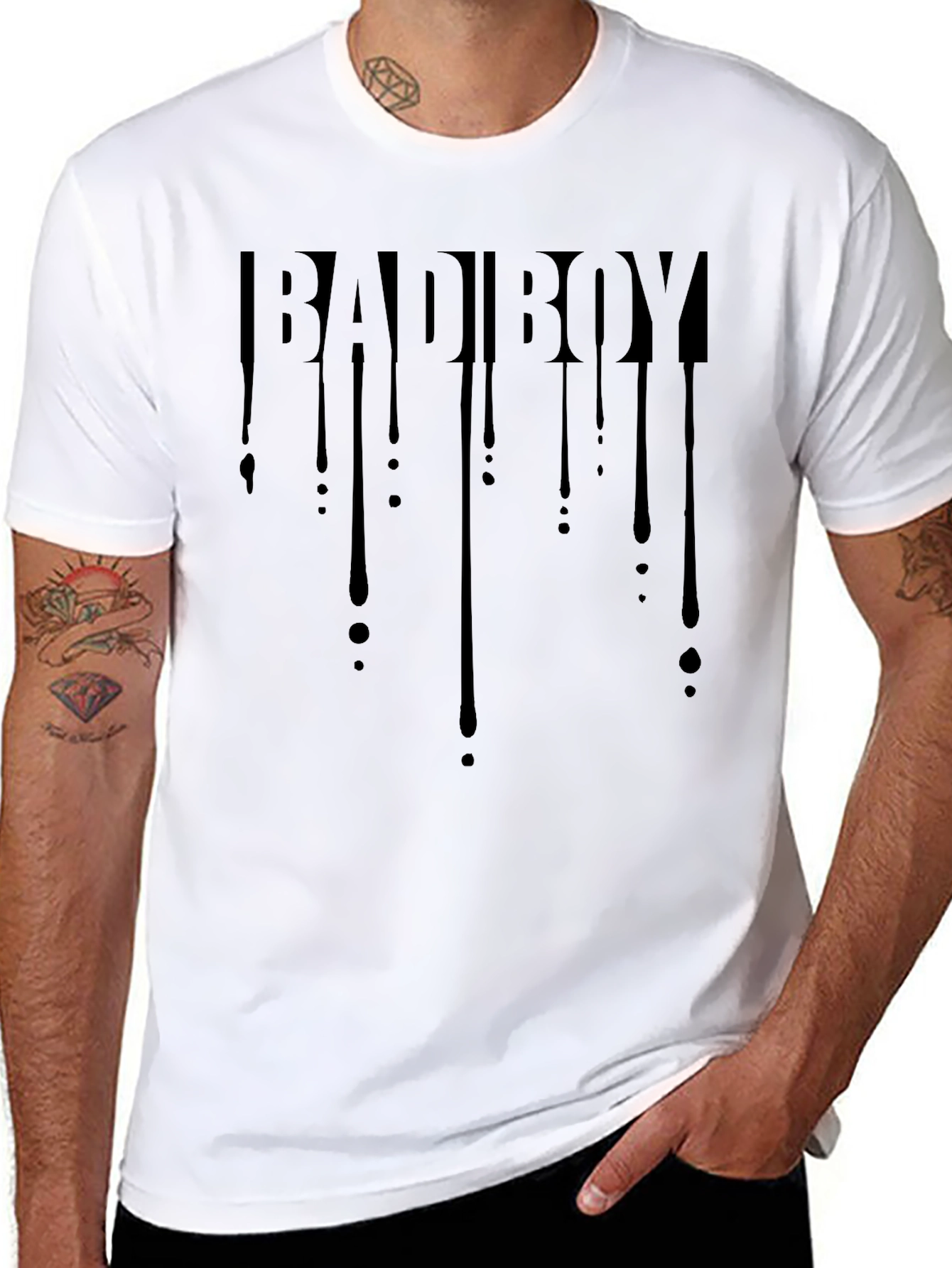 Bad Boy Drip Graphic Tee - Mens Fashion