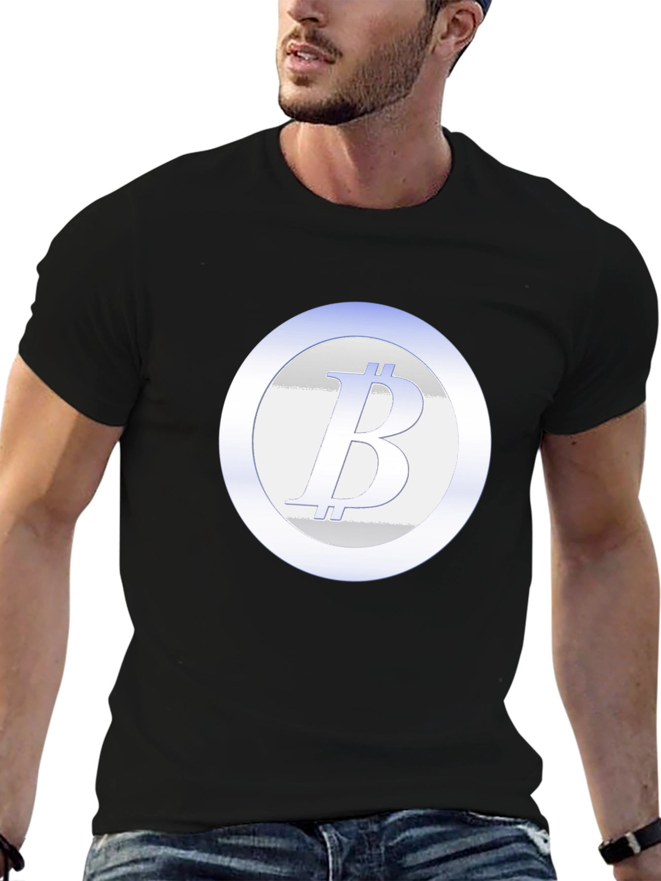 Bitcoin Emblem Black T-Shirt