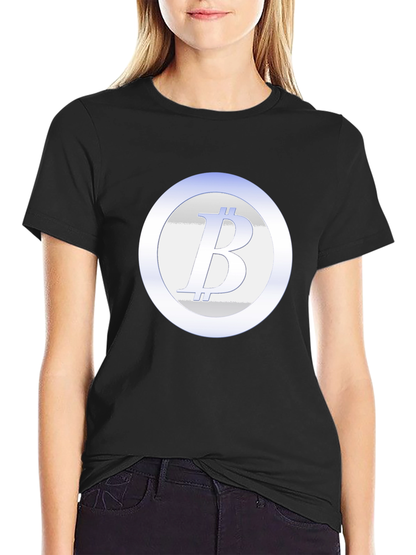Bitcoin Emblem Black T-Shirt