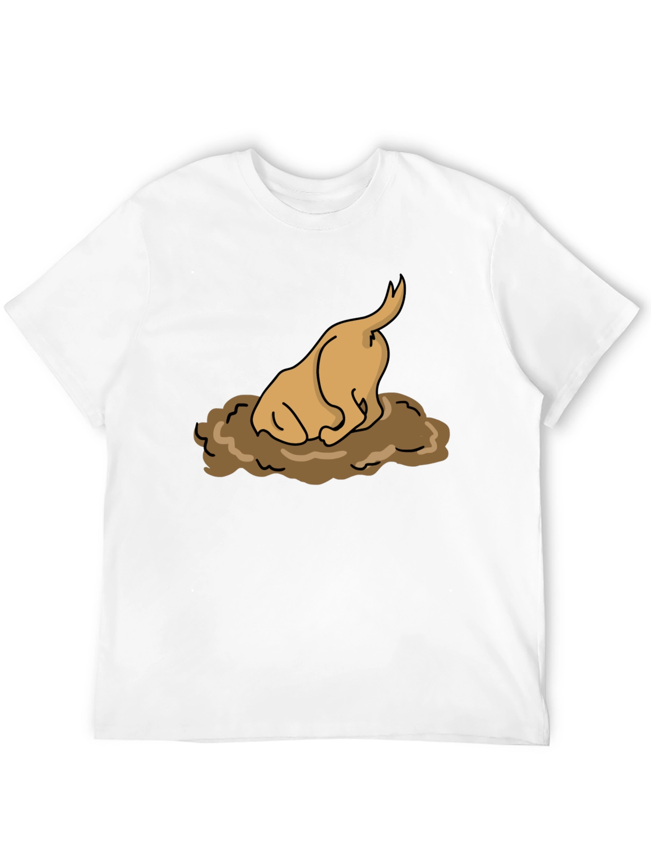 Dog Digging Funny Graphic T-Shirt