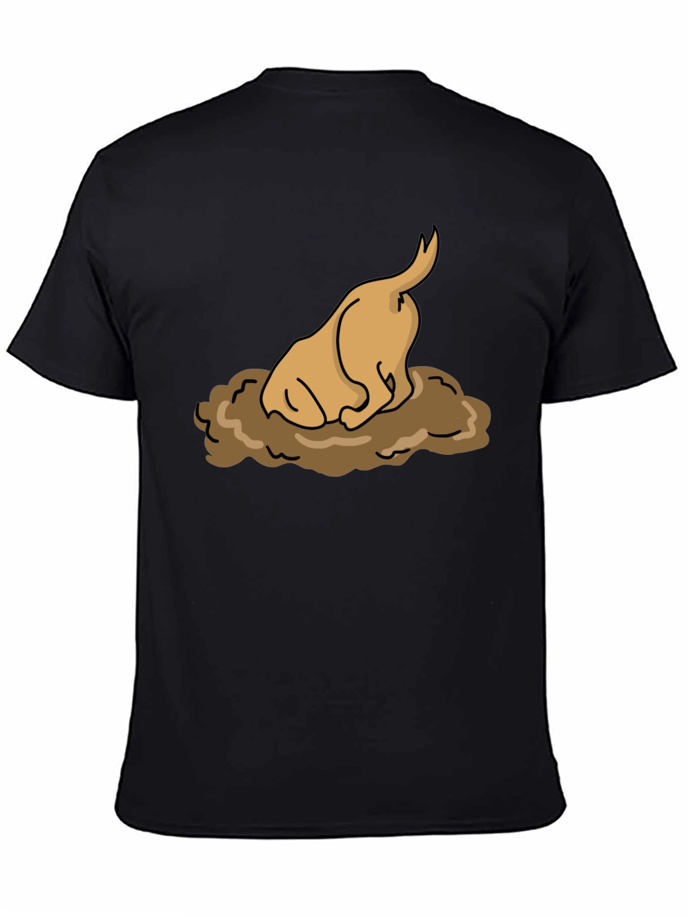 Dog Digging Funny Graphic T-Shirt