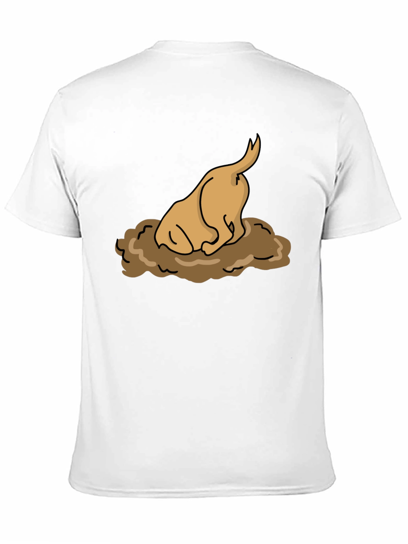 Dog Digging Funny Graphic T-Shirt