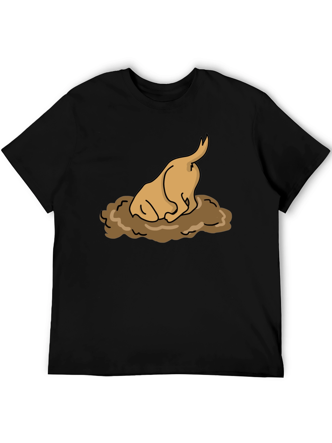 Dog Digging Funny Graphic T-Shirt