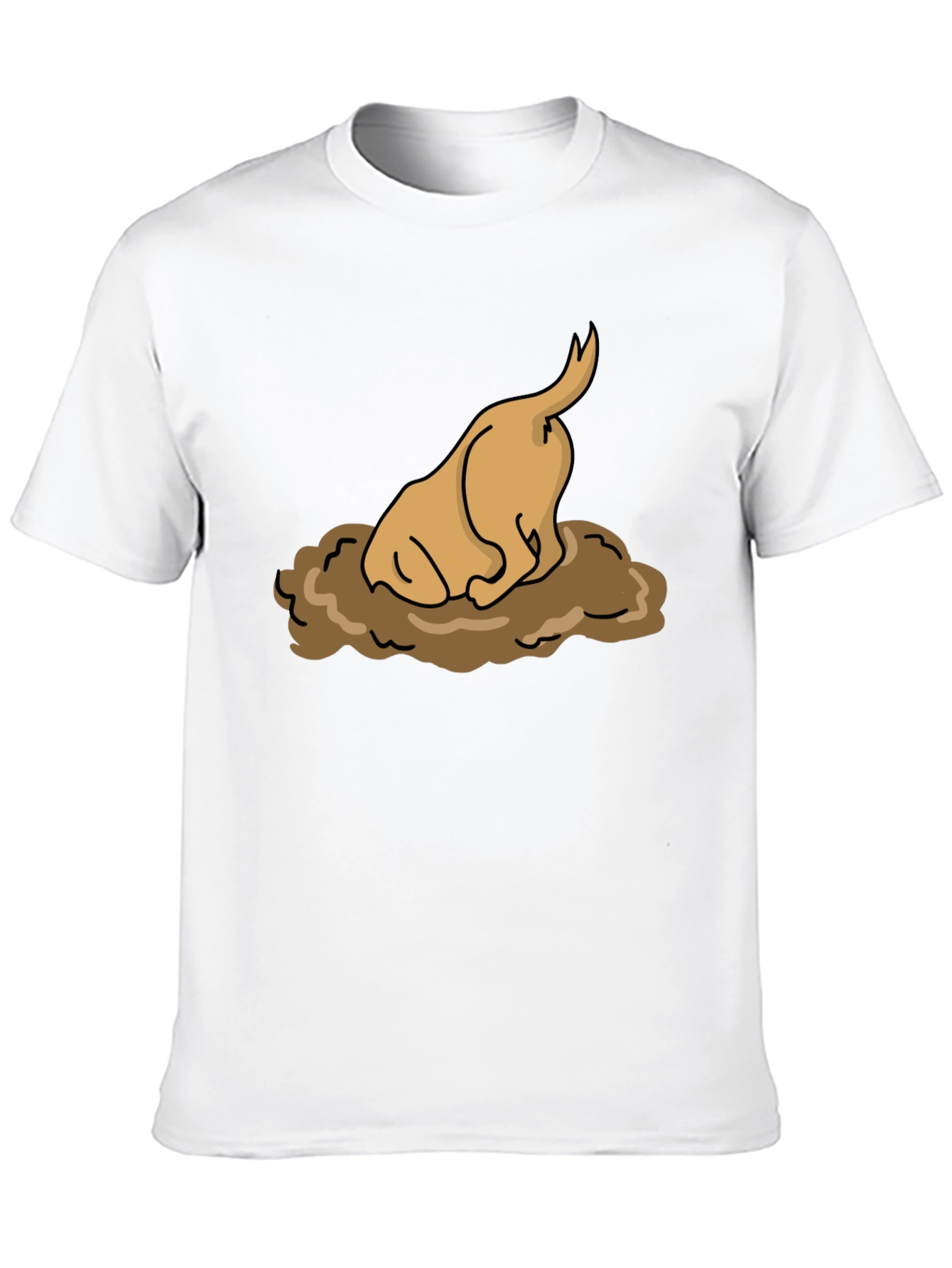 Dog Digging Funny Graphic T-Shirt
