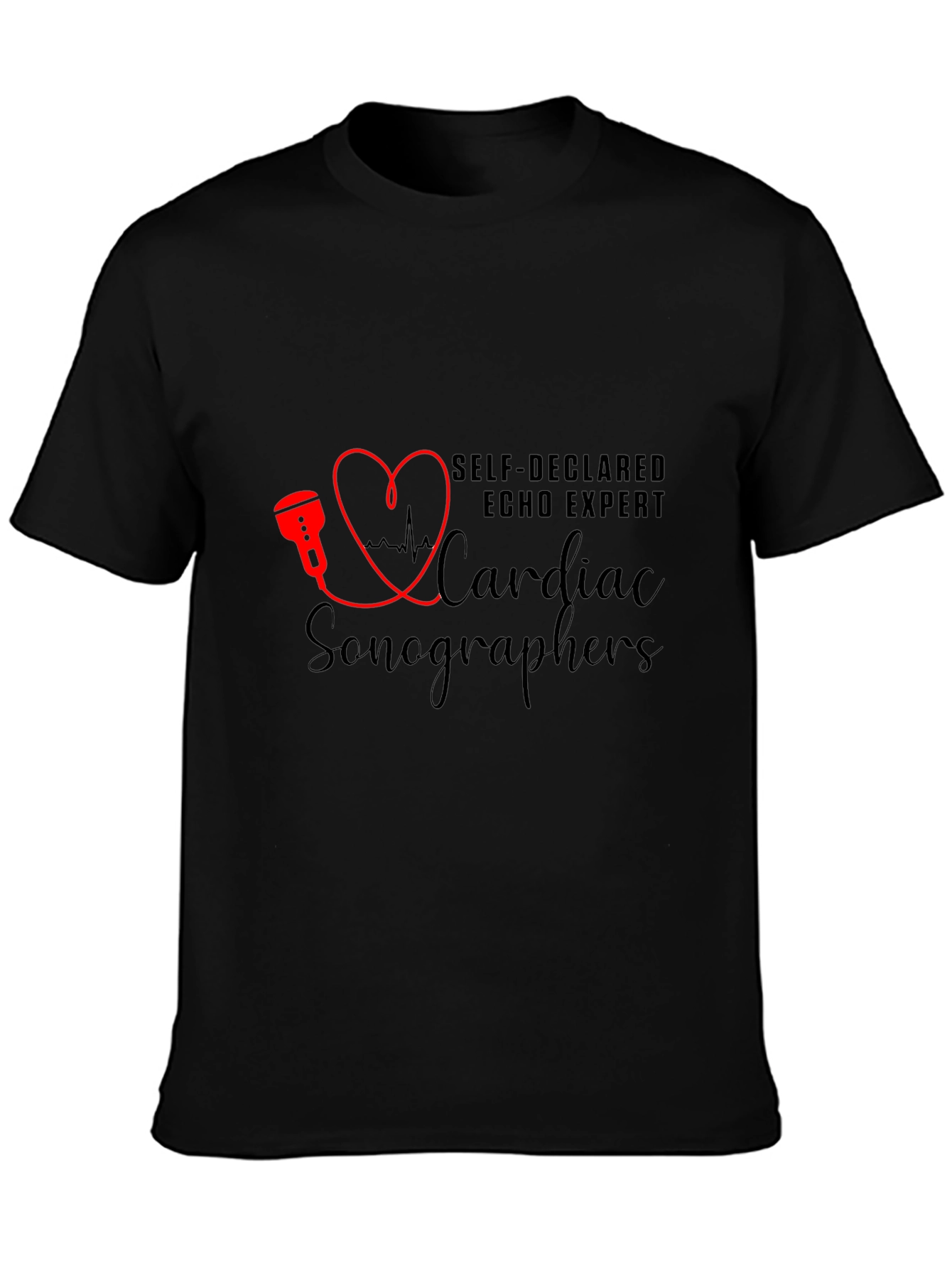 Cardiac Sonographer T-Shirt - Self Declared Echo Expert