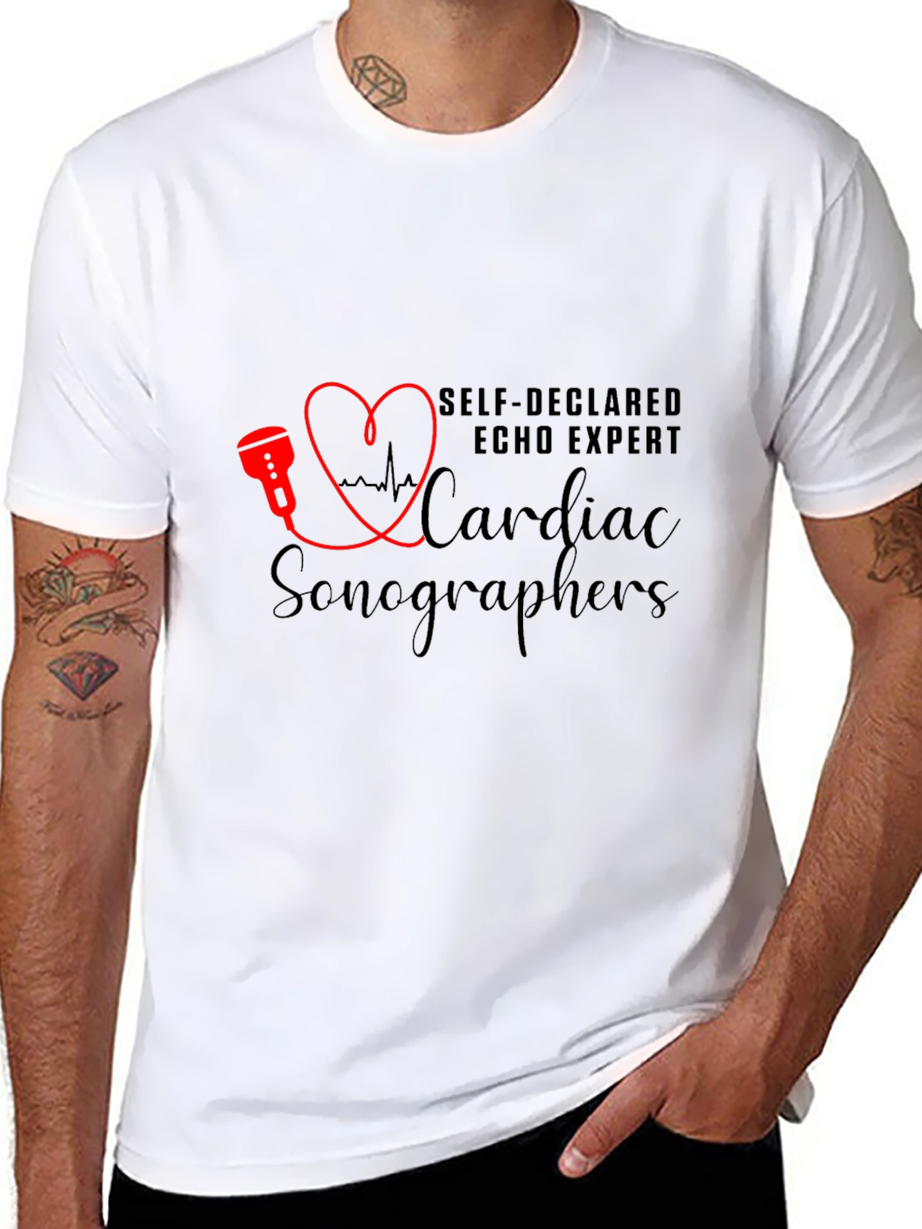 Cardiac Sonographer T-Shirt - Self Declared Echo Expert