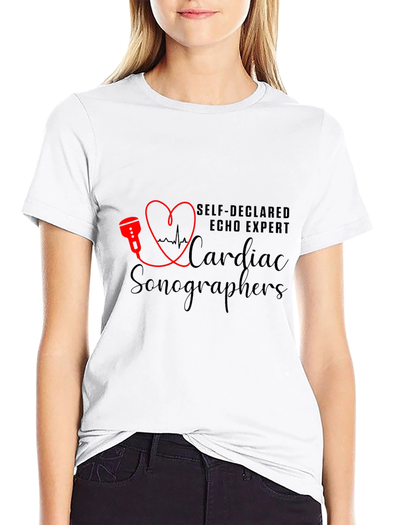 Cardiac Sonographer T-Shirt - Self Declared Echo Expert