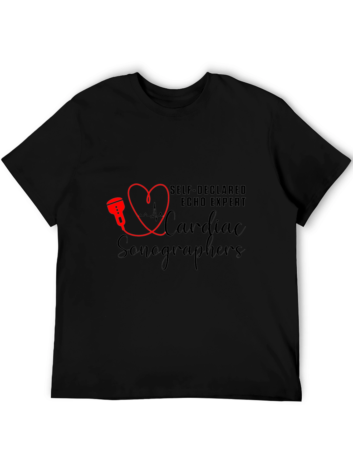 Cardiac Sonographer T-Shirt - Self Declared Echo Expert