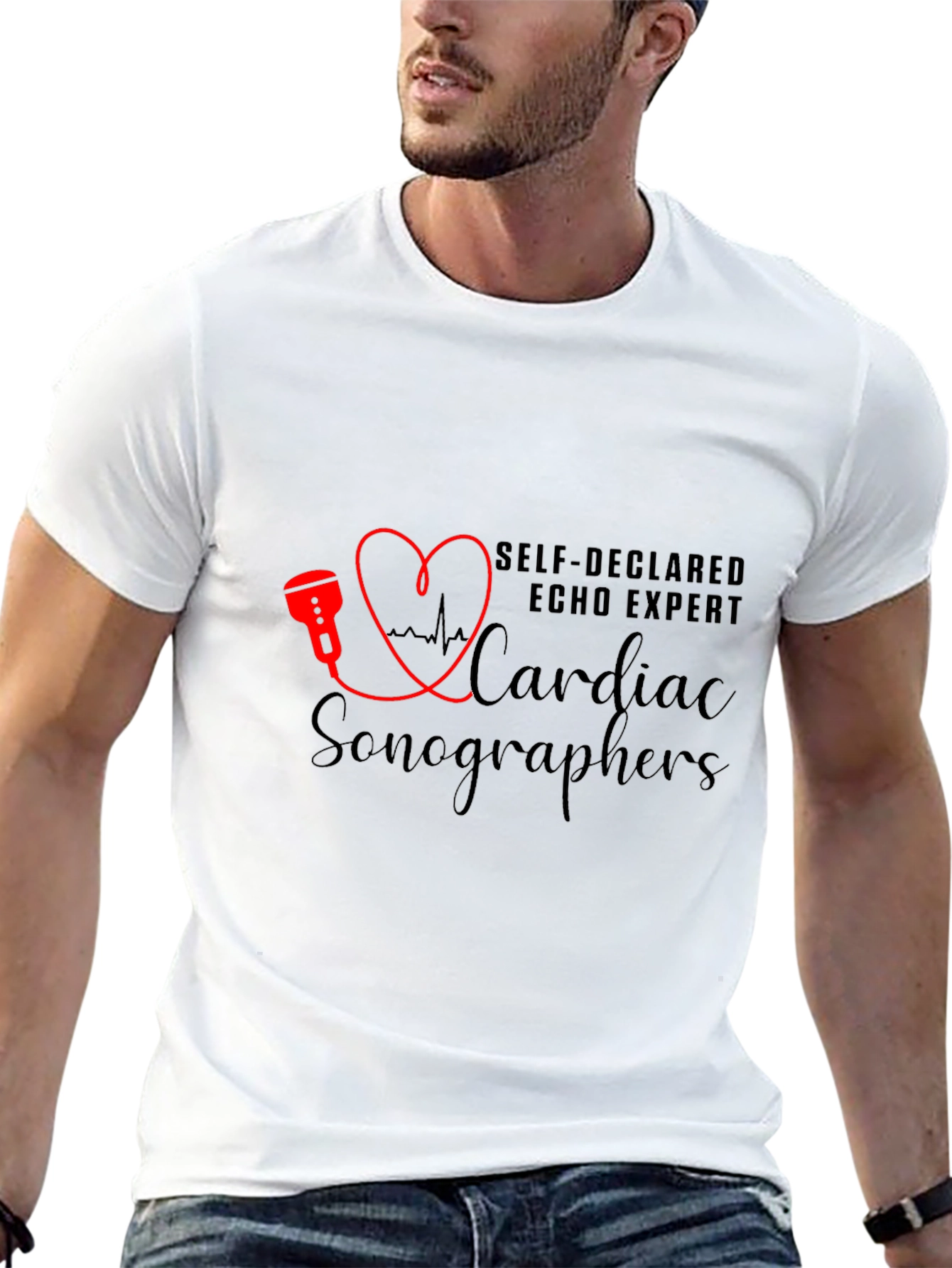 Cardiac Sonographer T-Shirt - Self Declared Echo Expert