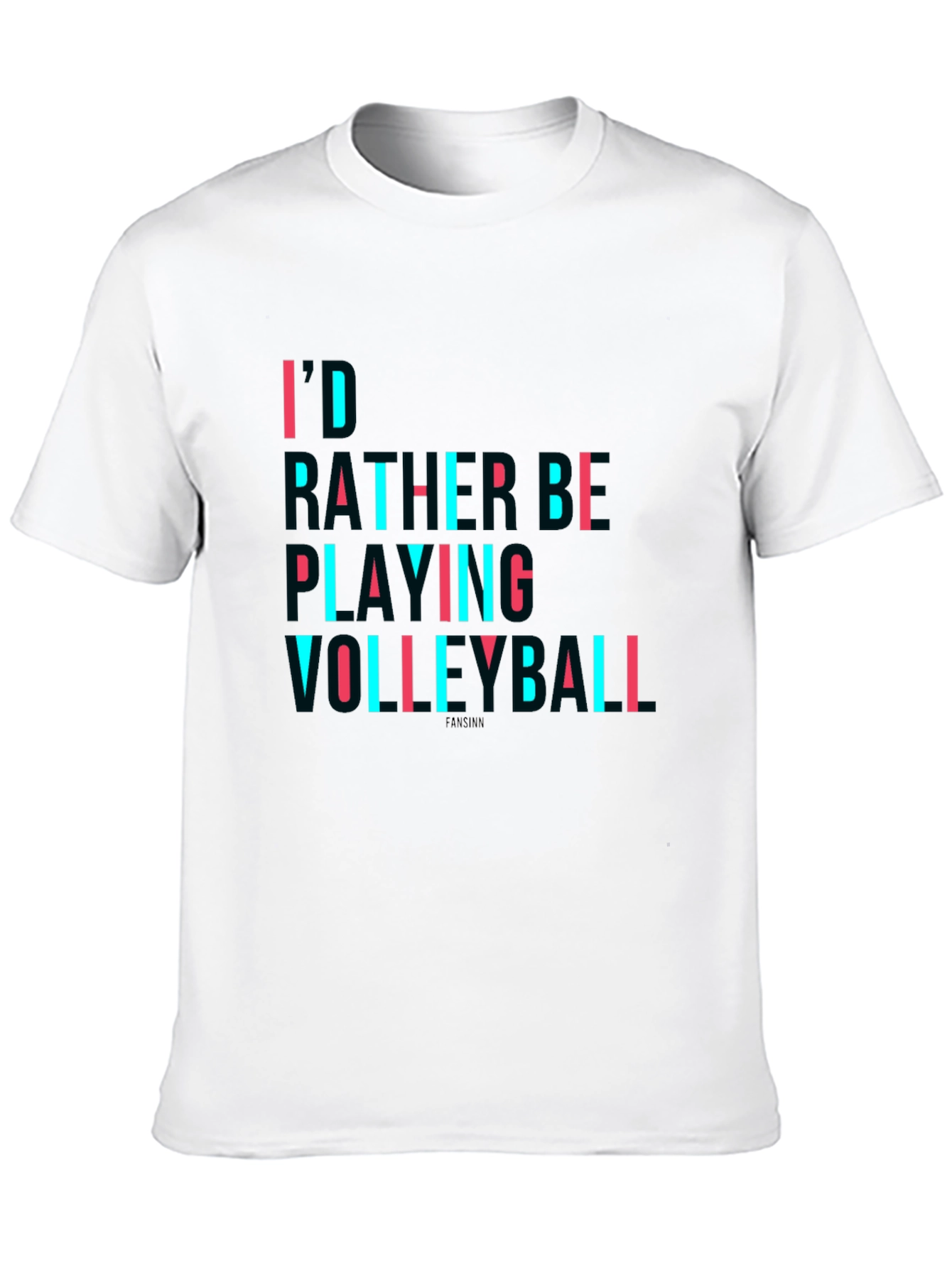 Volleyball Graphic T-Shirt - Black Crew Neck Tee