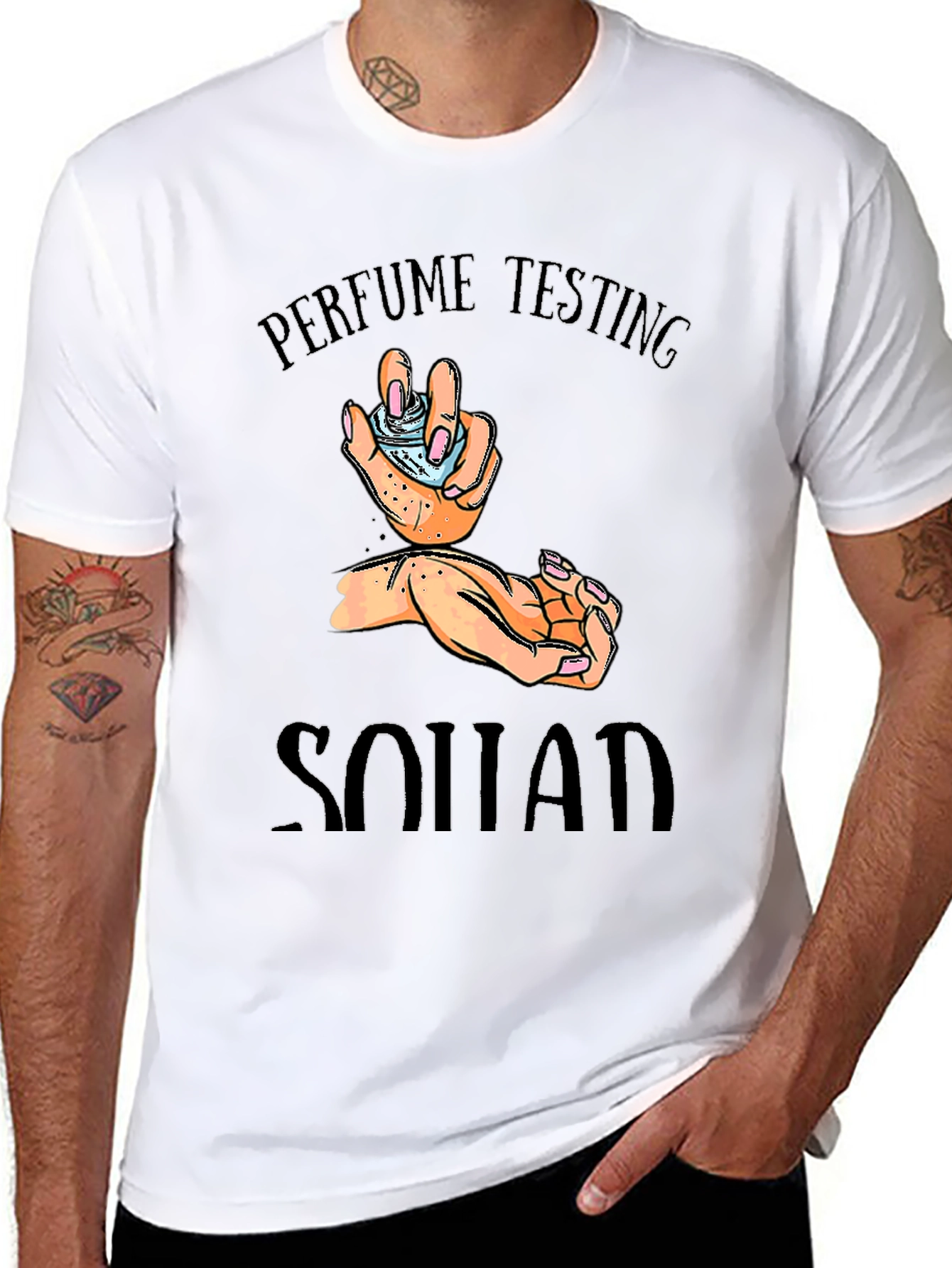 Perfume Testing Squad Black Graphic Tee