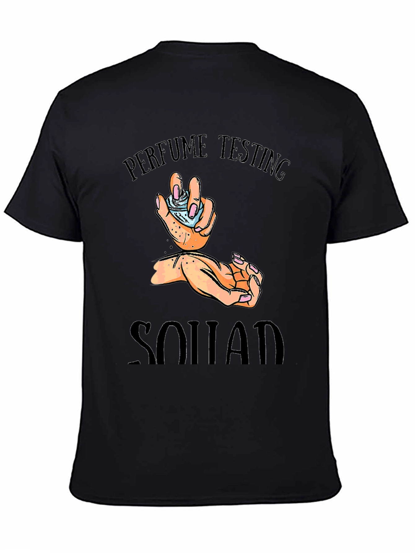 Perfume Testing Squad Black Graphic Tee