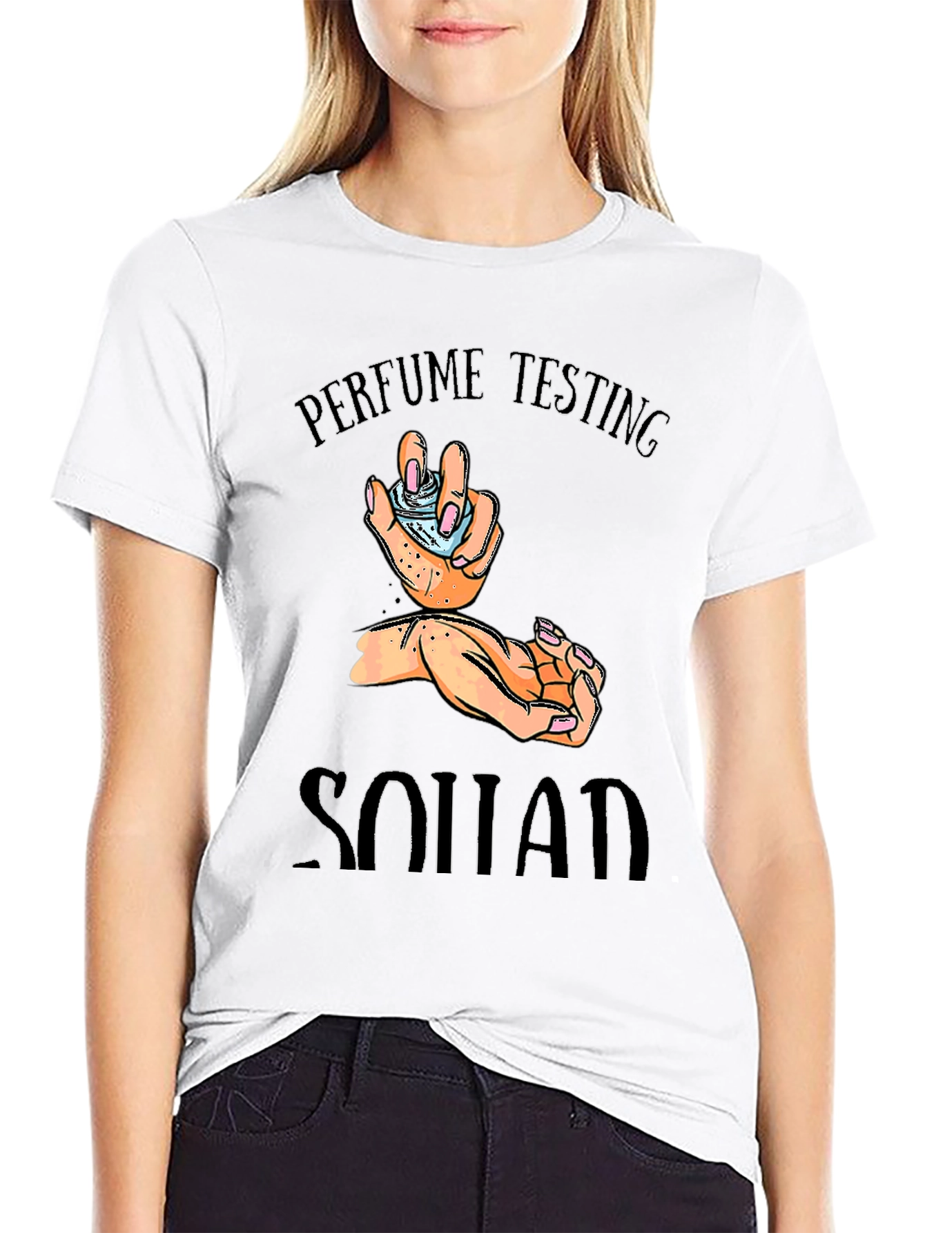 Perfume Testing Squad Black Graphic Tee
