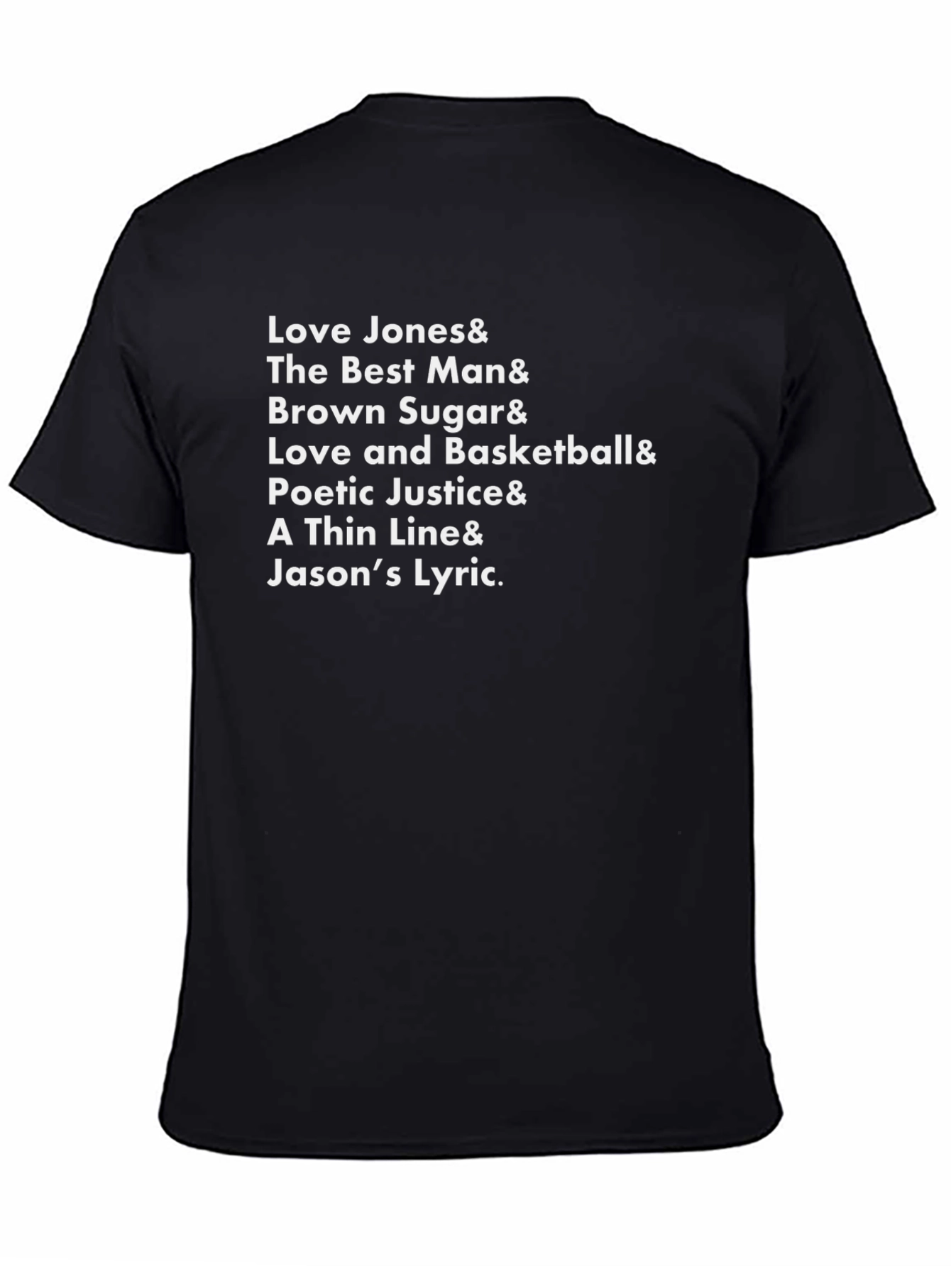 Black T-Shirt Featuring Classic Movie Titles