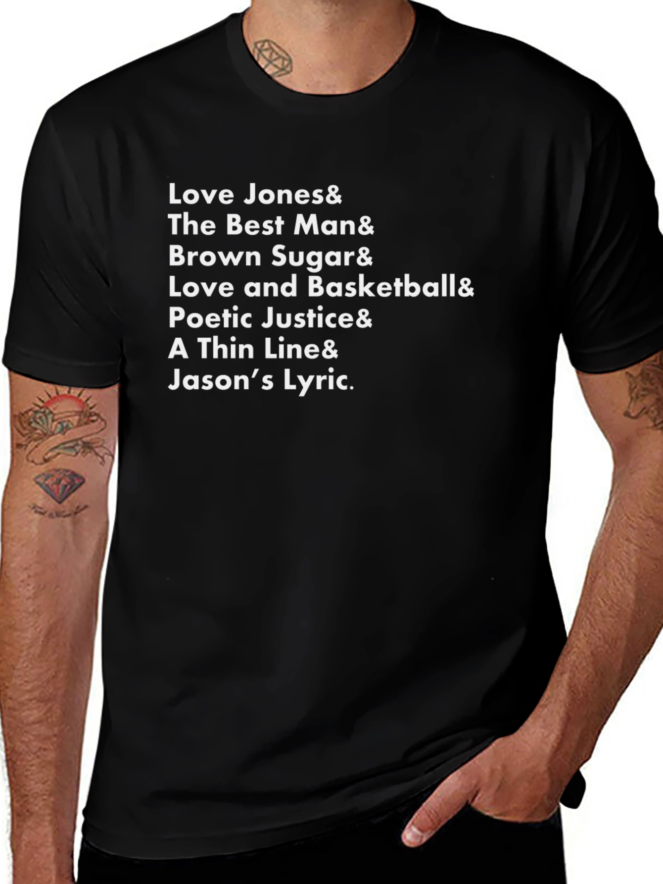 Black T-Shirt Featuring Classic Movie Titles