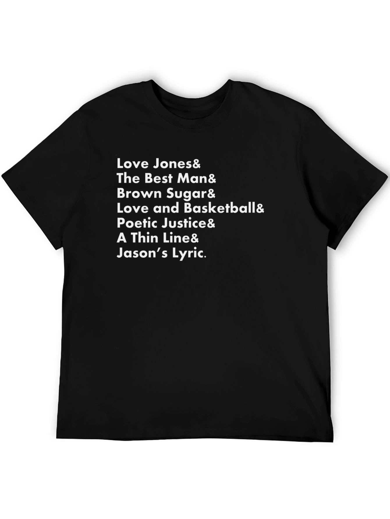 Black T-Shirt Featuring Classic Movie Titles