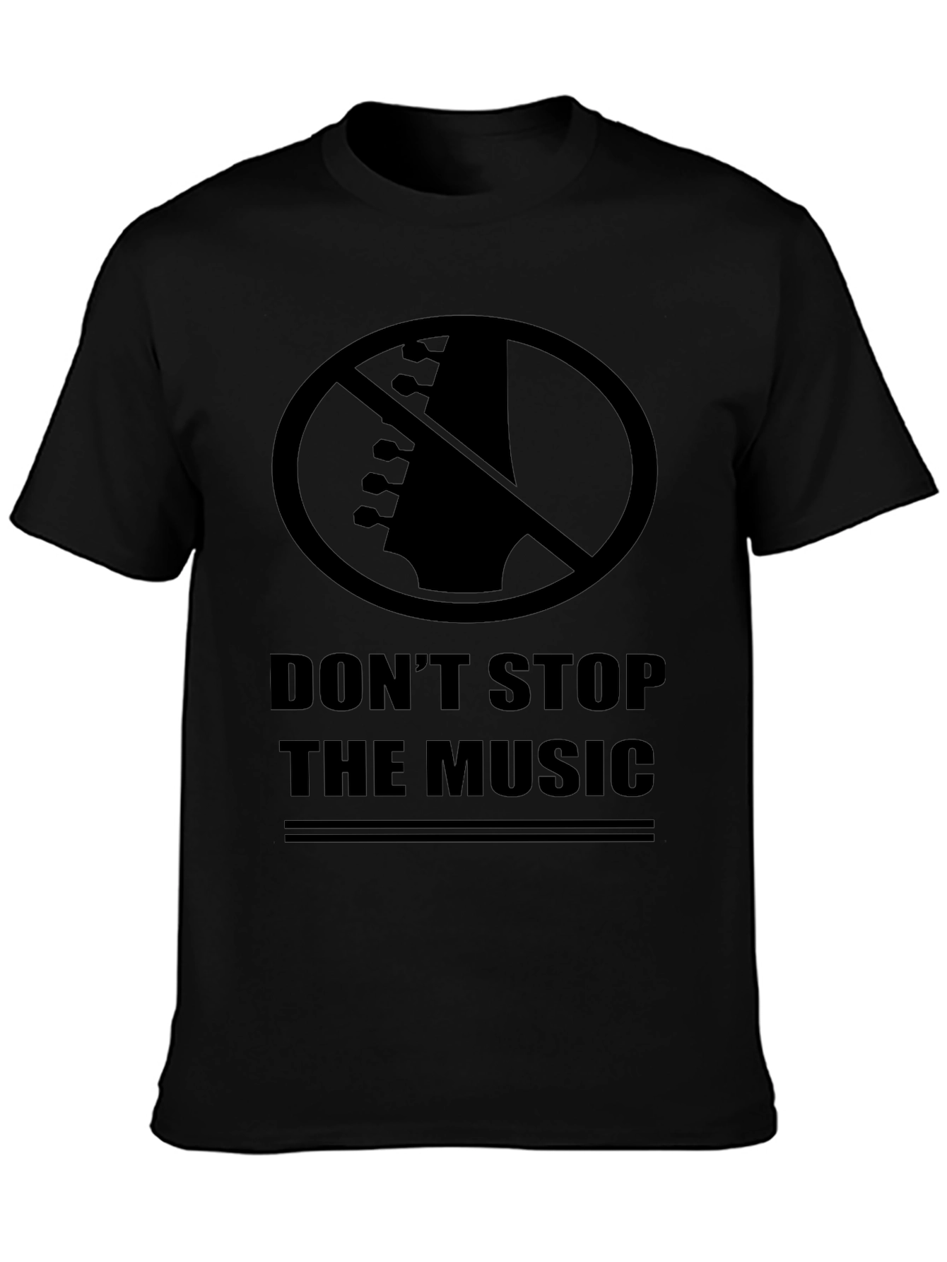 Dont Stop The Music Graphic Tee - Black
