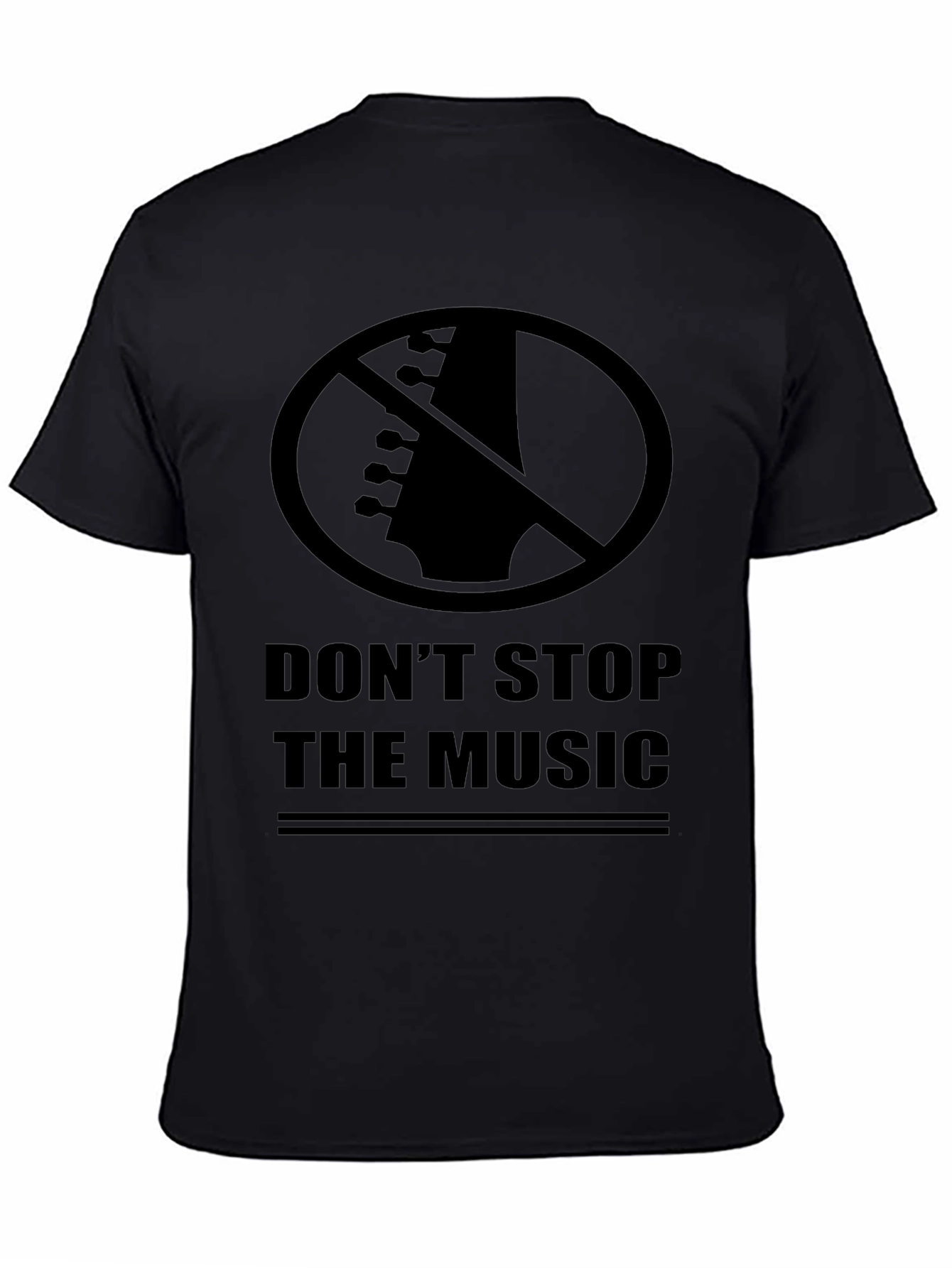 Dont Stop The Music Graphic Tee - Black