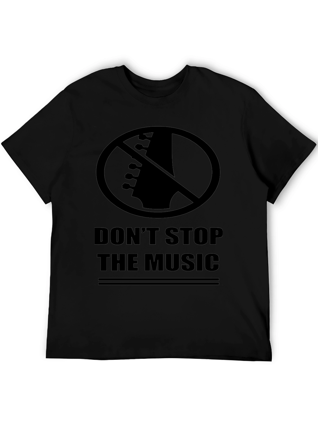 Dont Stop The Music Graphic Tee - Black