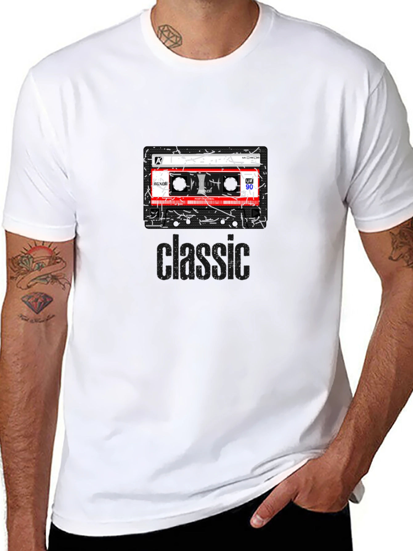 Retro Cassette Tape Graphic T-Shirt - Classic 90s Style