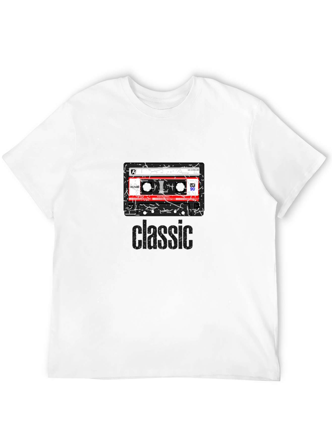 Retro Cassette Tape Graphic T-Shirt - Classic 90s Style