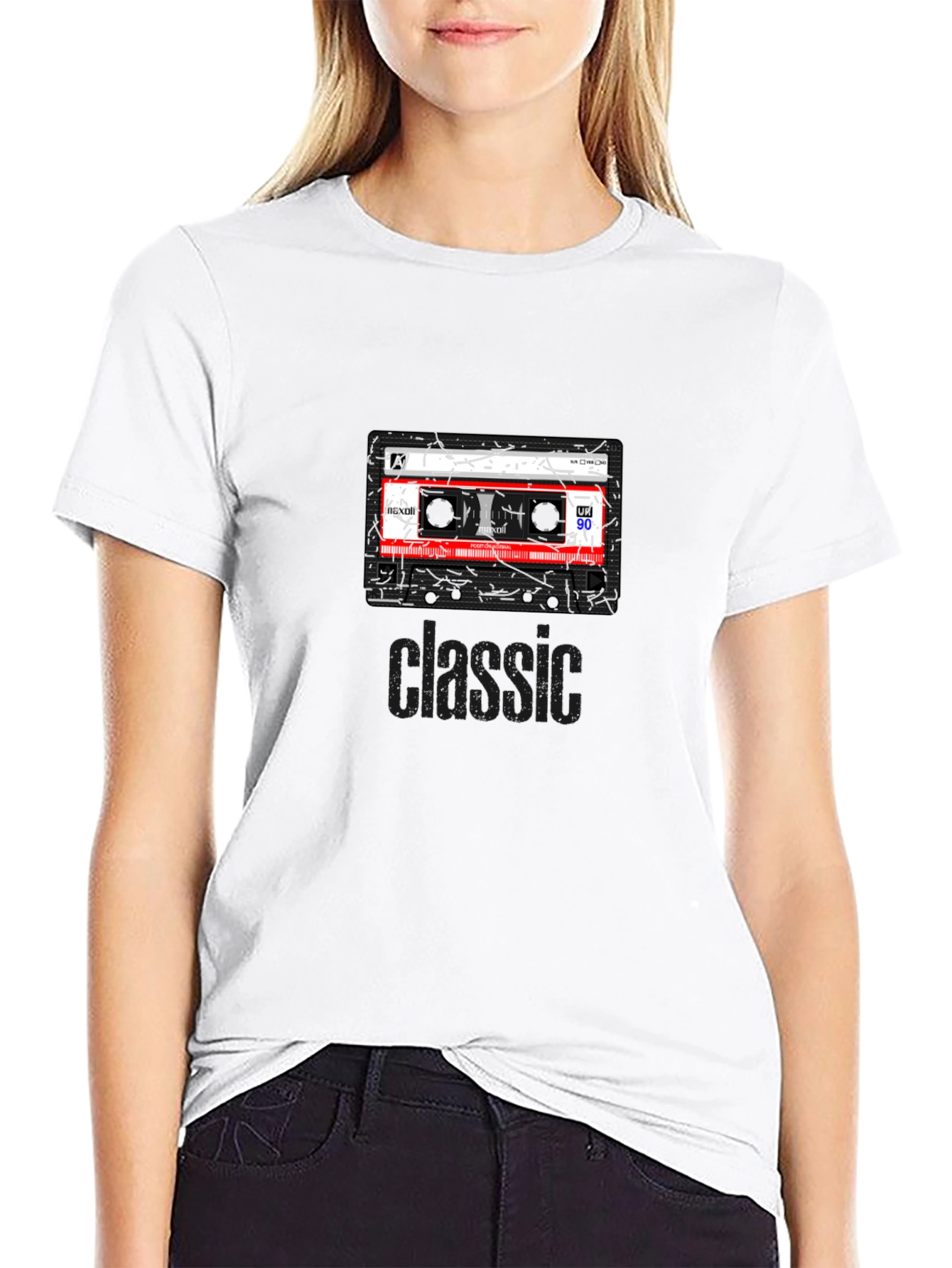 Retro Cassette Tape Graphic T-Shirt - Classic 90s Style