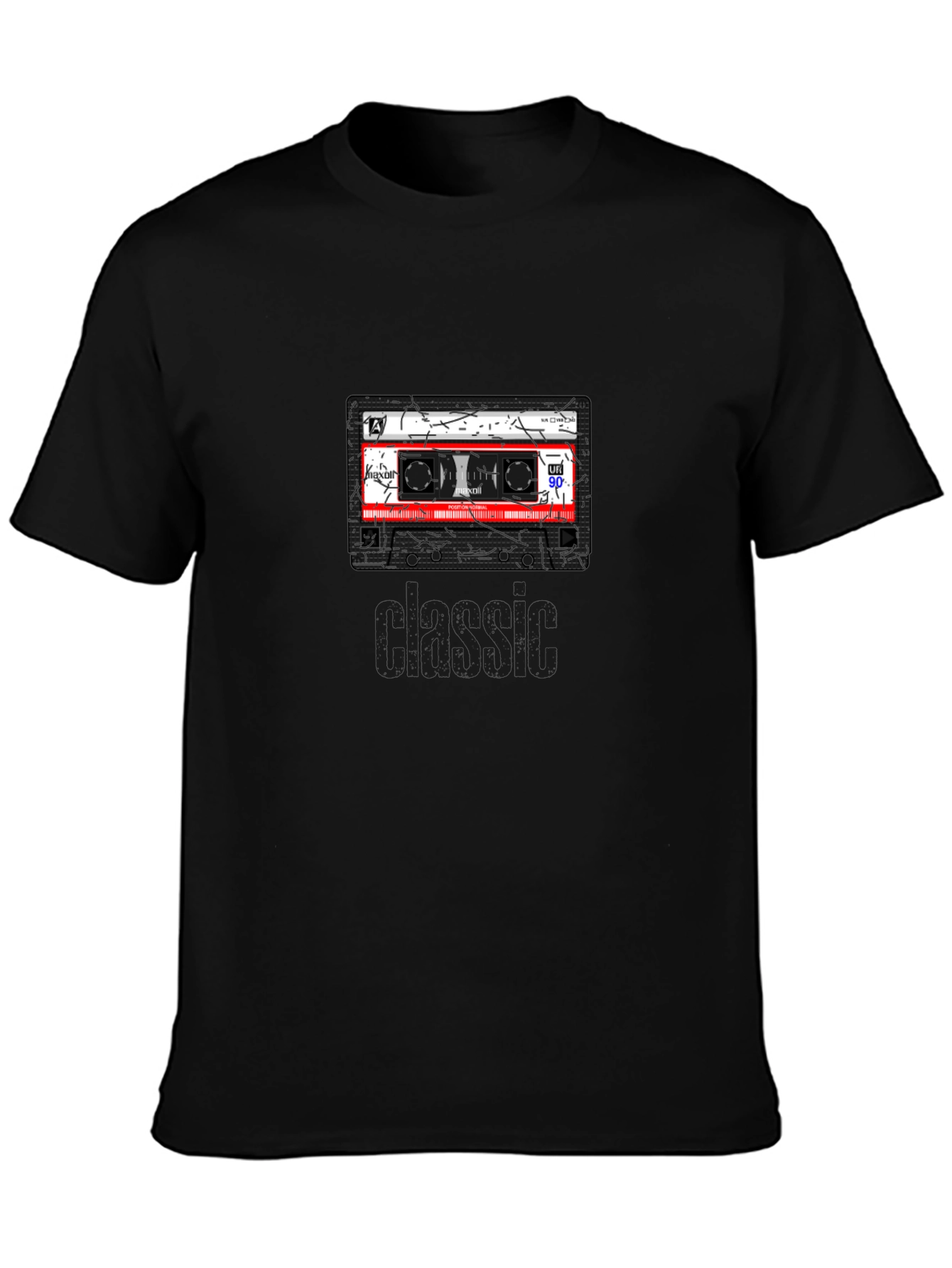 Retro Cassette Tape Graphic T-Shirt - Classic 90s Style